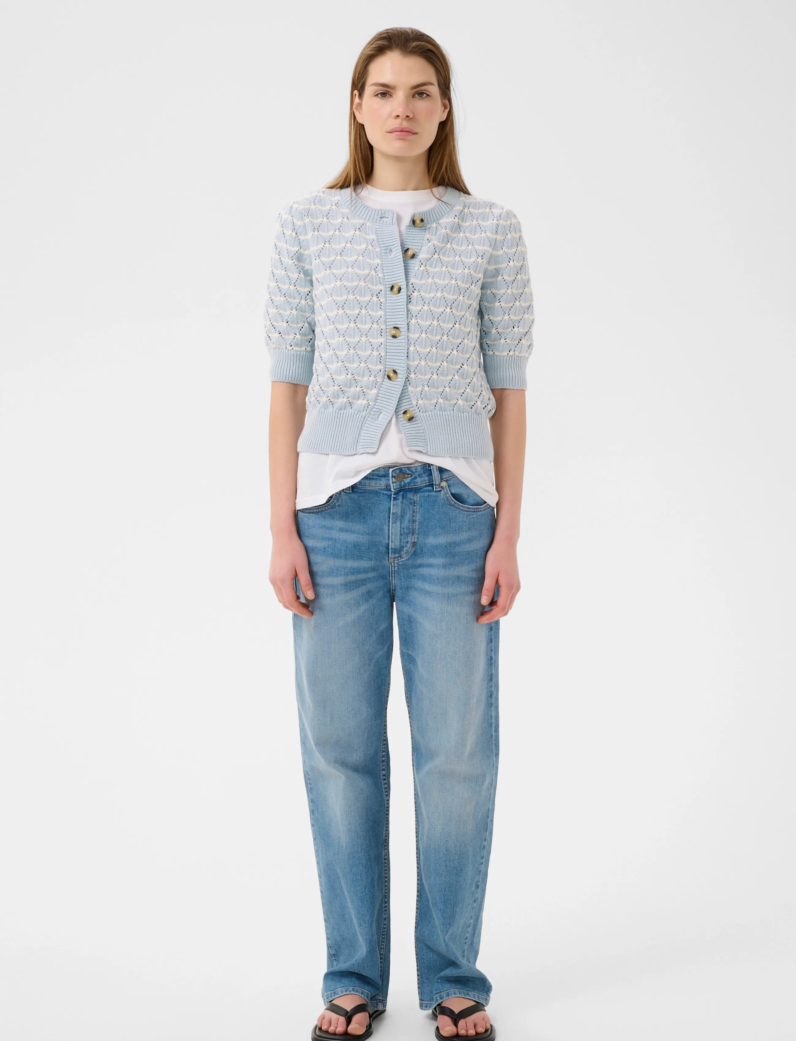 InWear - BalettaIW Cardigan - strickjacken - light blue stripes - 3