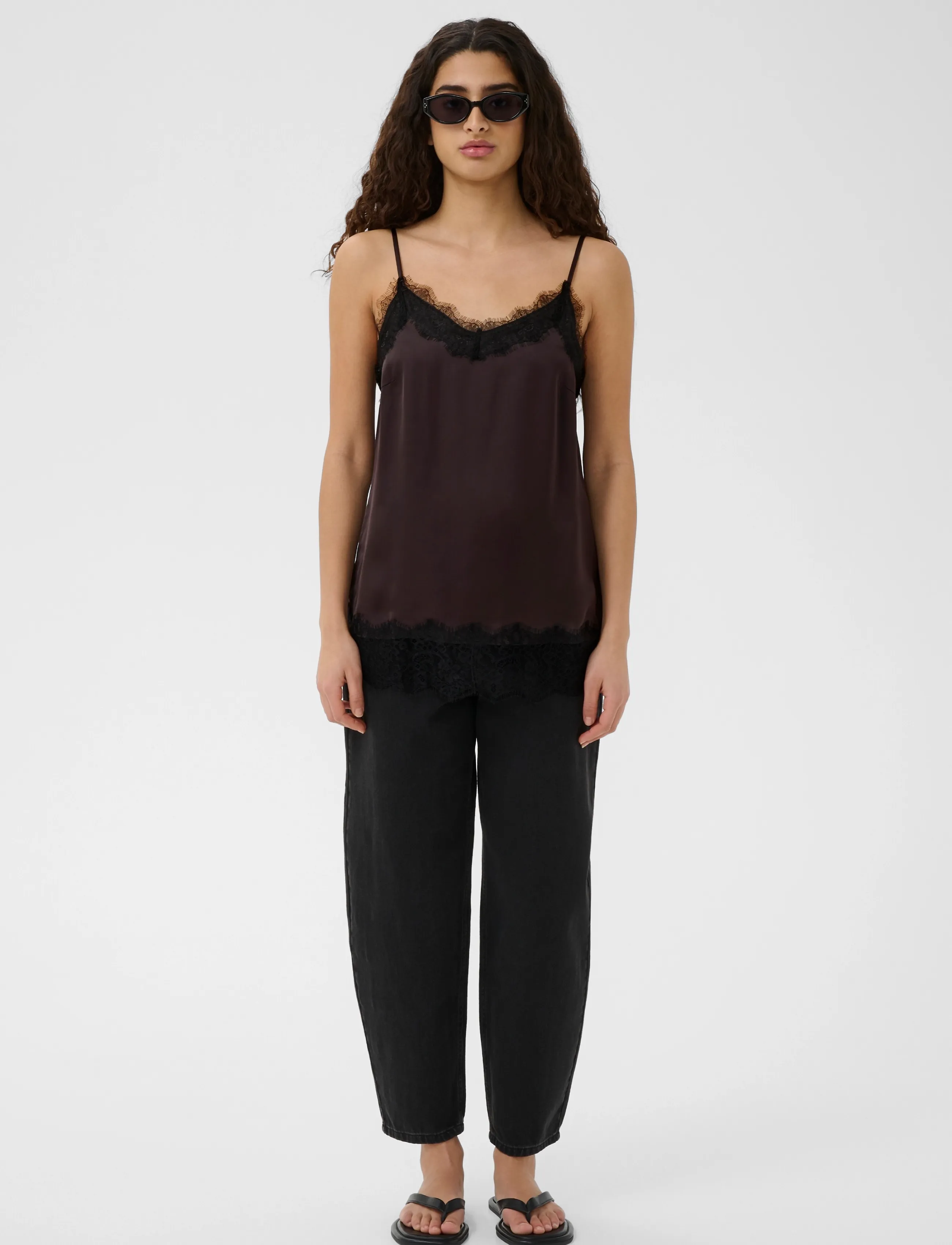 InWear - BallaIW Lace Camisole - Överdelar - truffle - 2