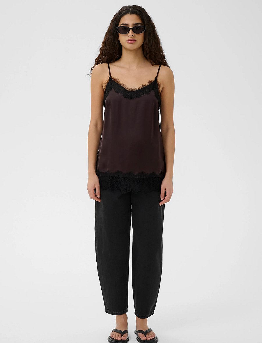 InWear - BallaIW Lace Camisole - Överdelar - truffle - 2
