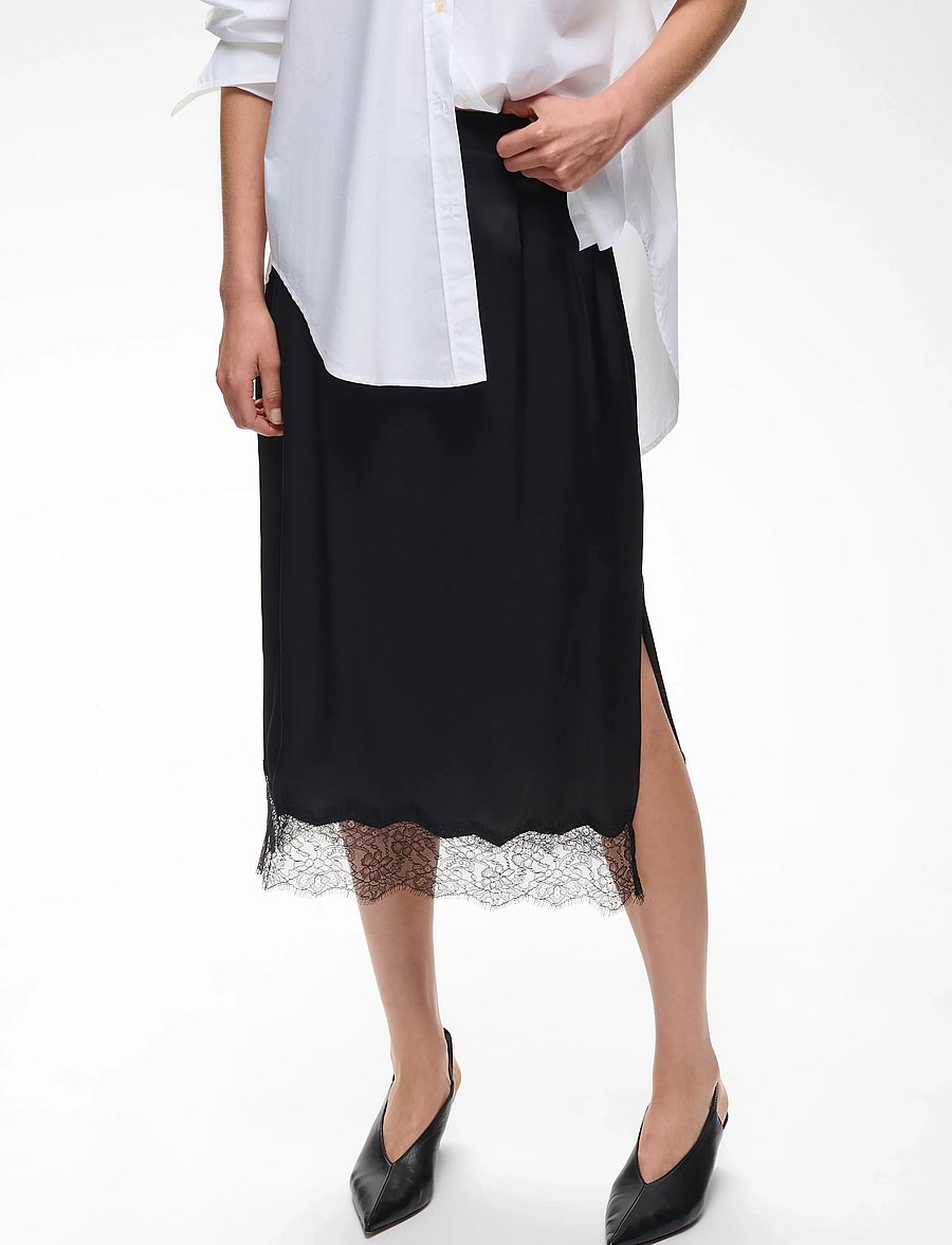 InWear - BallaIW Lace Skirt - midi kjolar - black - 0