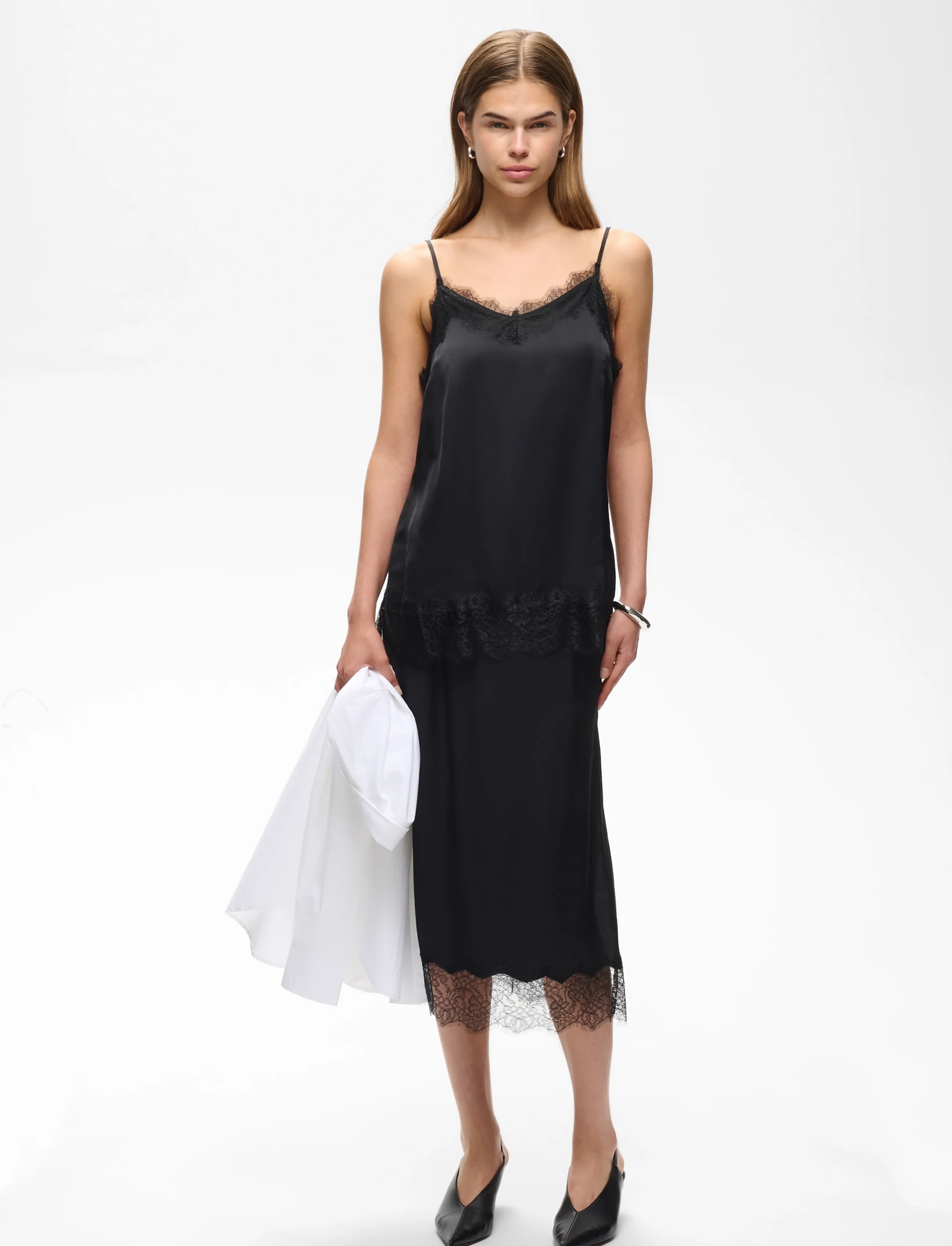 InWear - BallaIW Lace Skirt - midi kjolar - black - 2