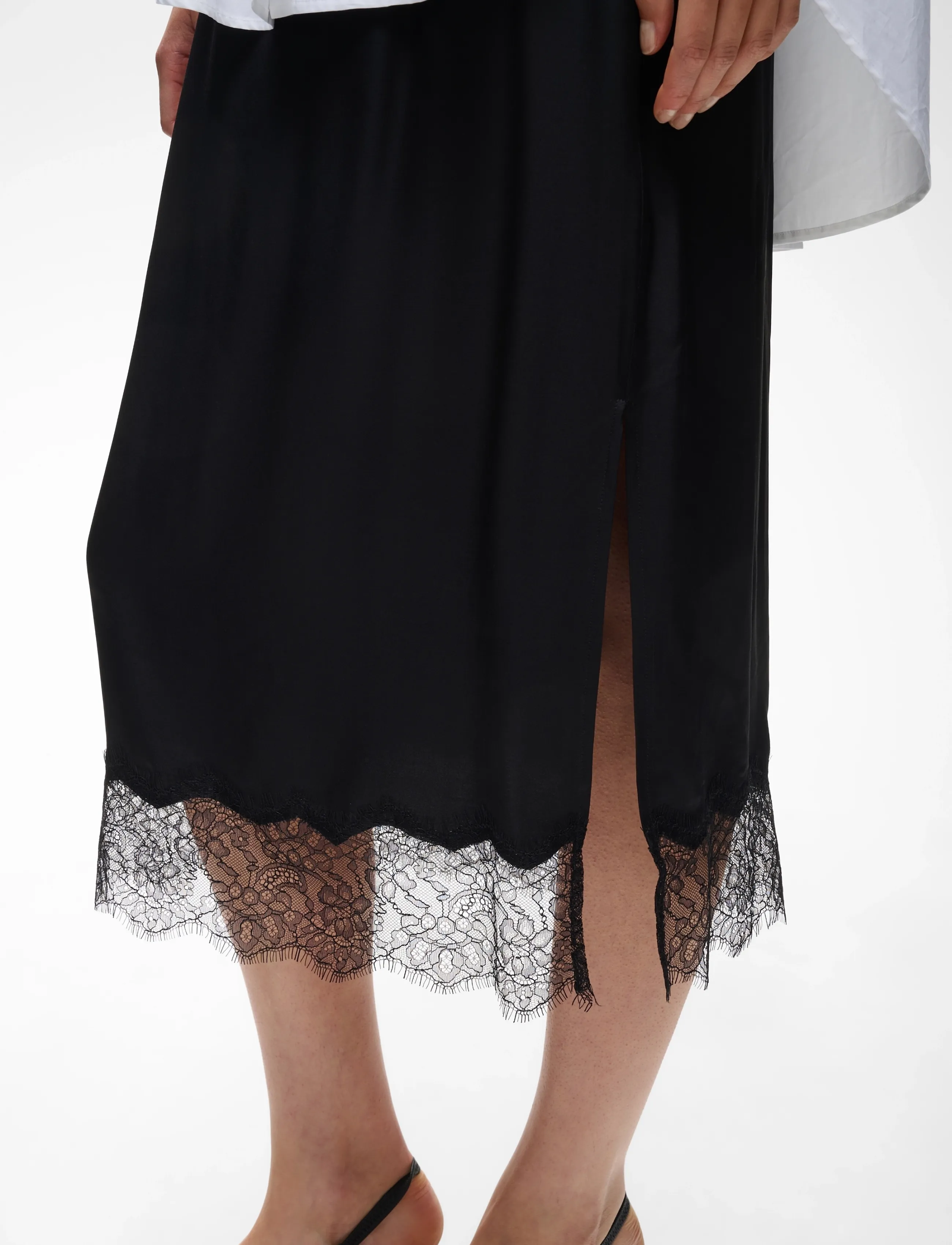 InWear - BallaIW Lace Skirt - midi kjolar - black - 5