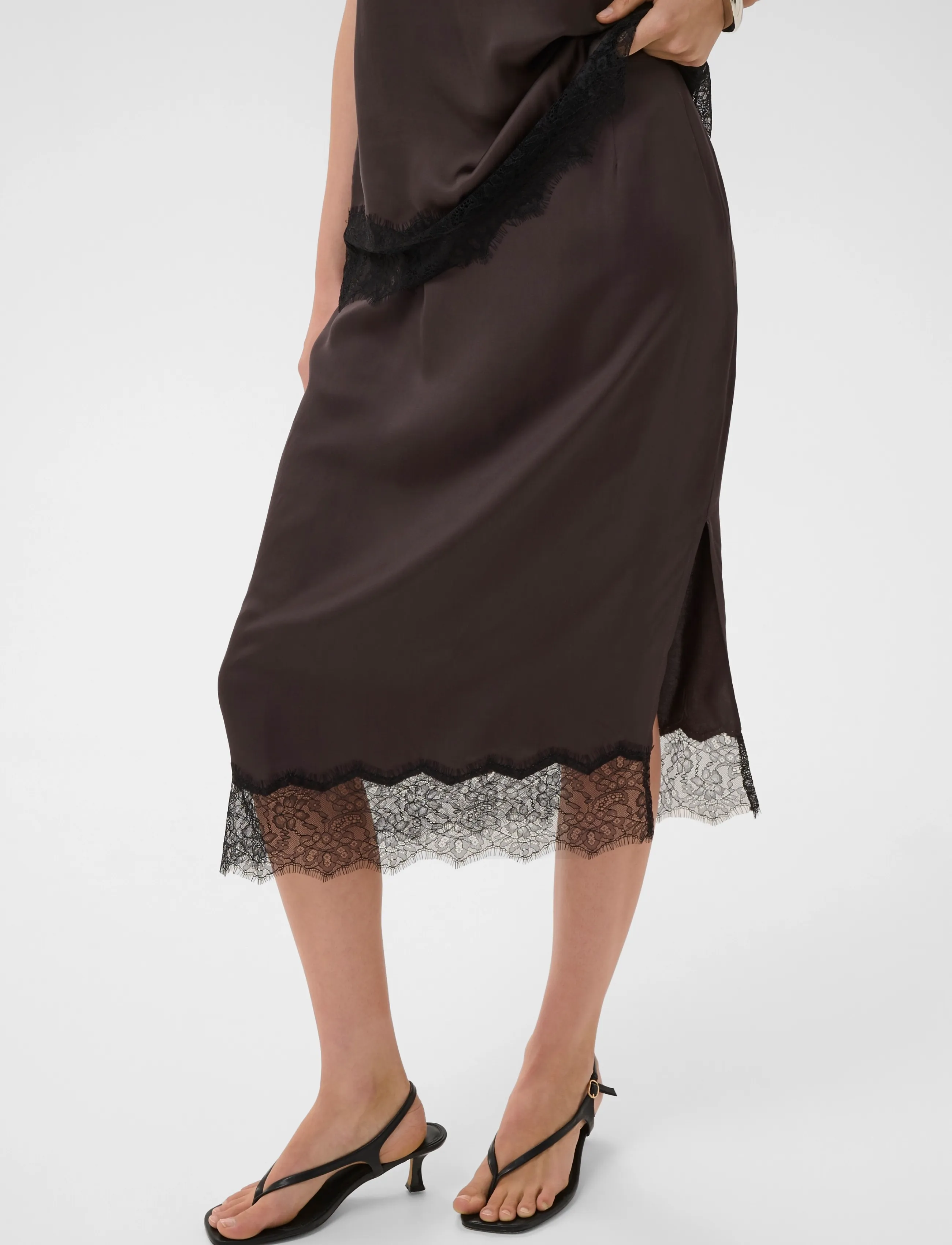 InWear BallaIW Lace Skirt - Röcke - TRUFFLE / brown