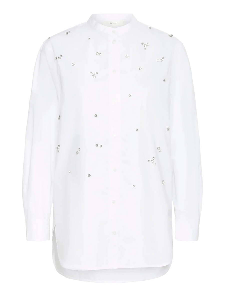 InWear - DALLASIW EMBELLISHED SHIRT - pikkade varrukatega särgid - pure white - 1