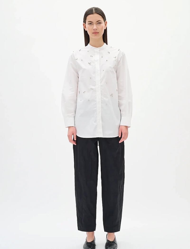 InWear - DALLASIW EMBELLISHED SHIRT - langærmede skjorter - pure white - 3