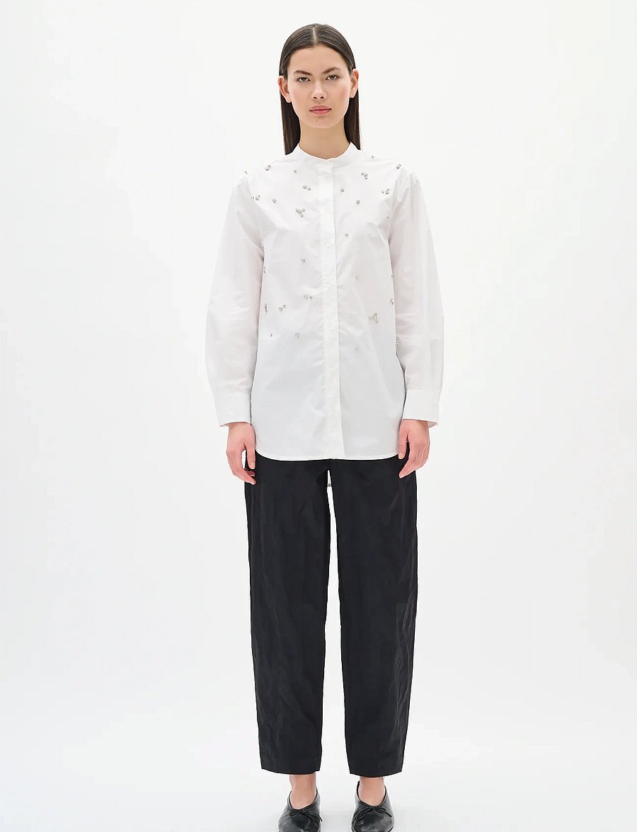 InWear - DALLASIW EMBELLISHED SHIRT - pikkade varrukatega särgid - pure white - 3