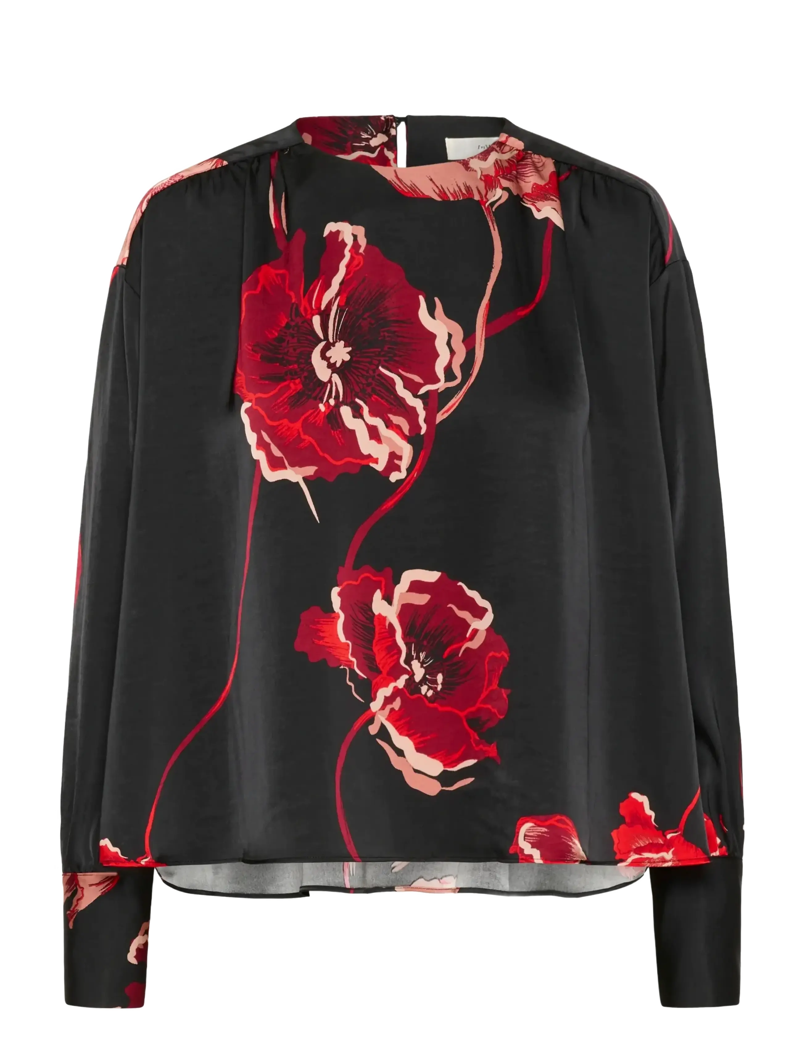 InWear DAWNIW BLOUSE - Langærmede bluser - BLACK POPPY ROSE / black