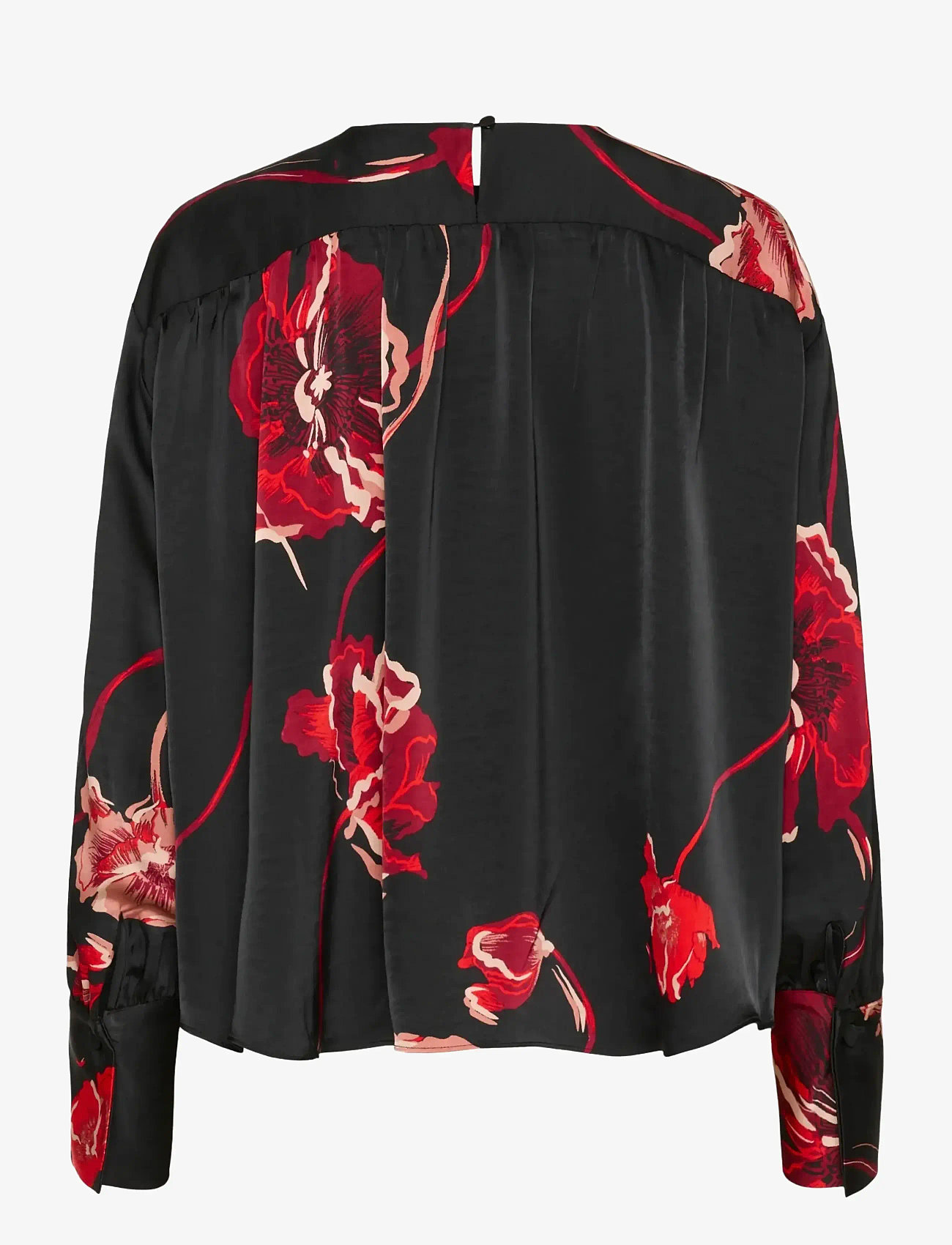 InWear - DAWNIW BLOUSE - pikkade varrukatega pluusid - black poppy rose - 2