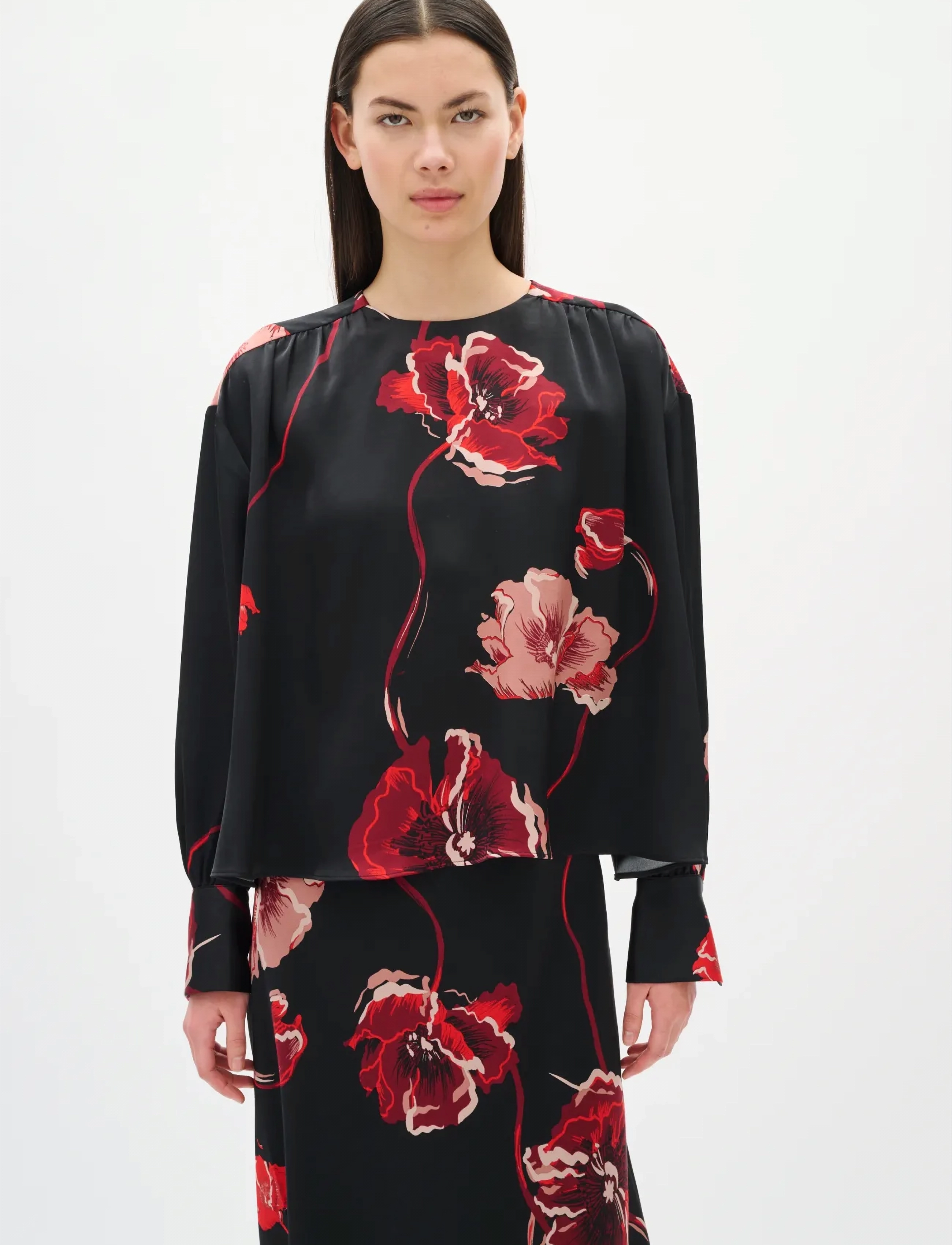 InWear Dawniw Blouse, 36, Black, Bluser > Langærmede, Dame