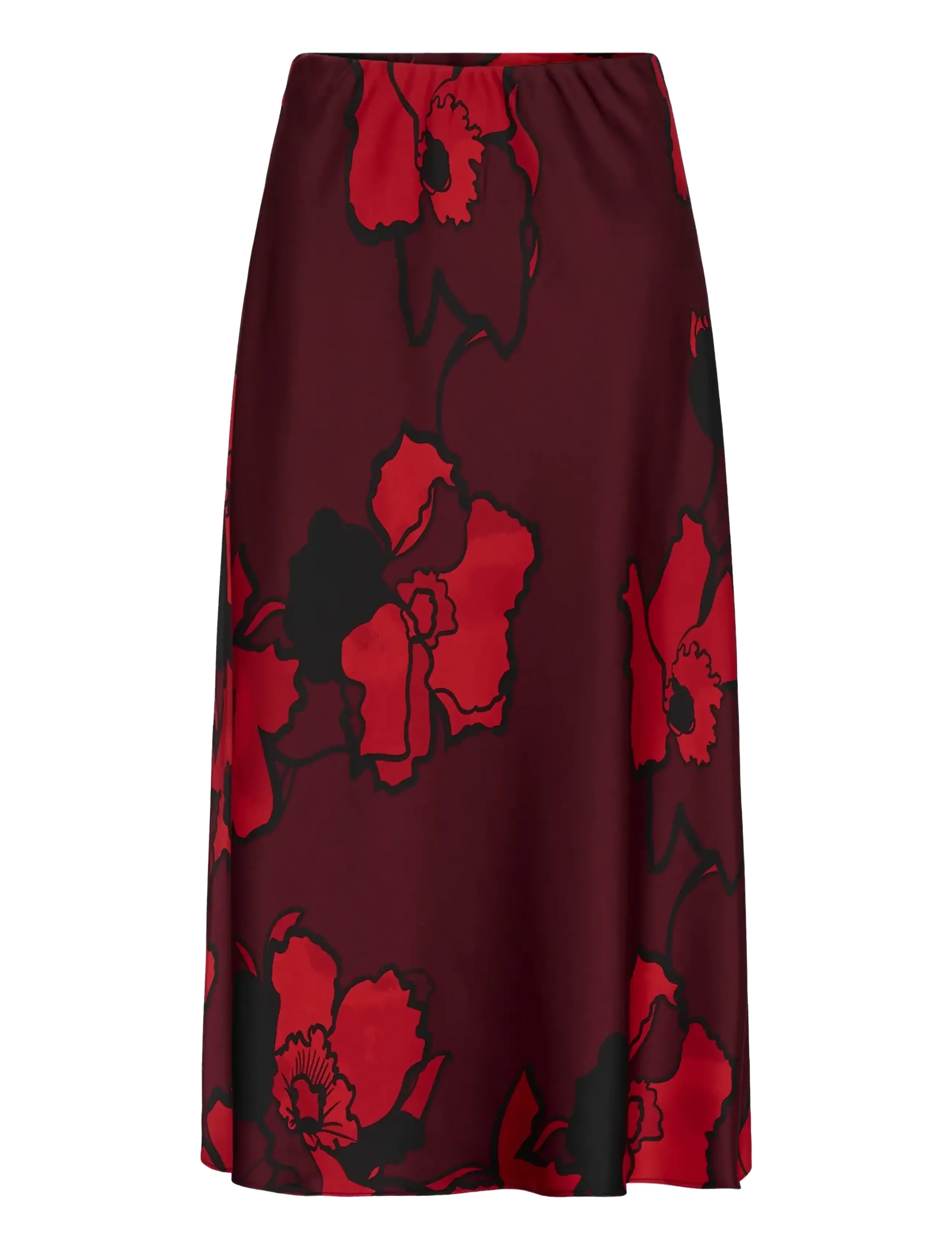 InWear DAWNIW SKIRT - Nederdele - ZINFANDEL SKETCH FLOWER / burgundy