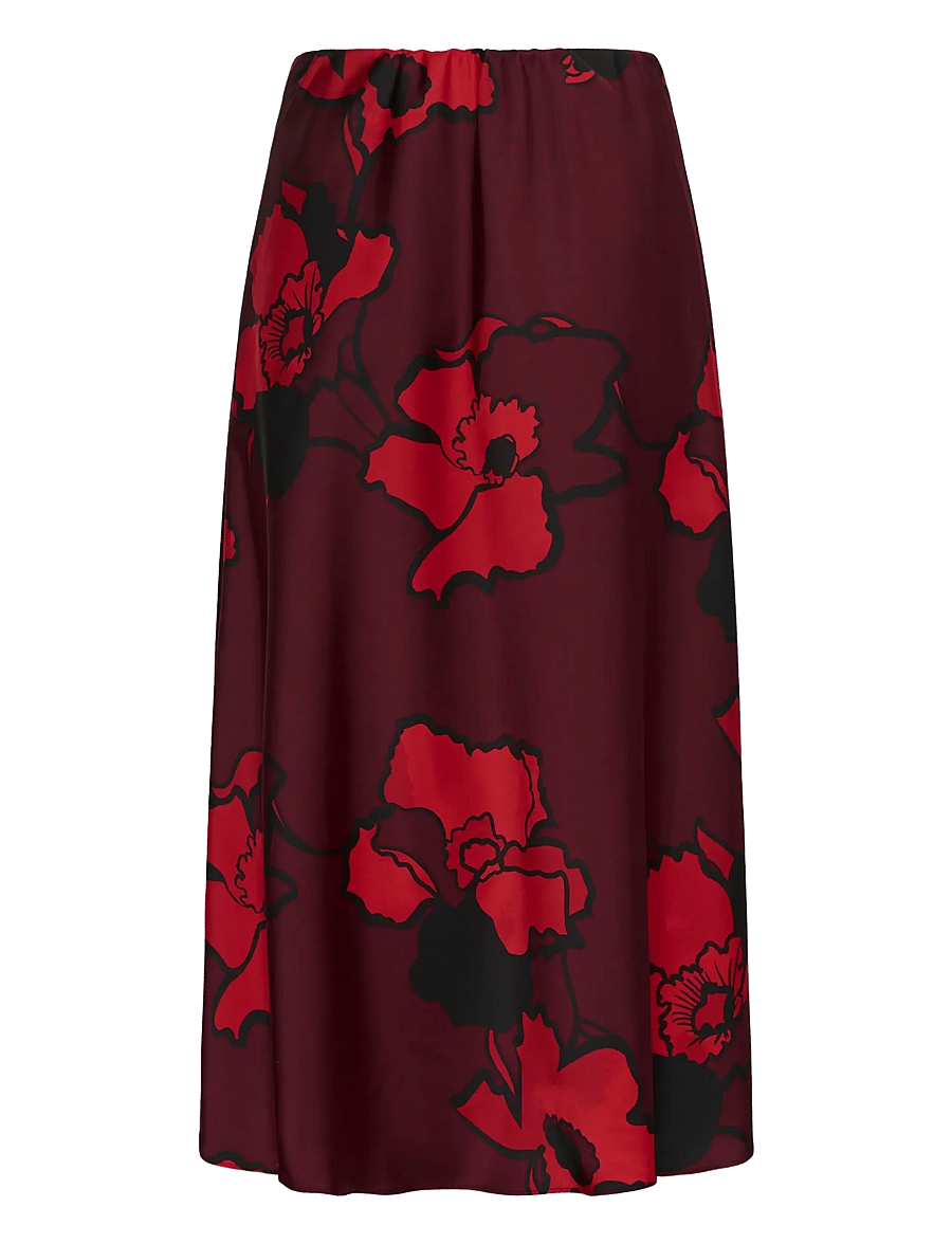 InWear - DAWNIW SKIRT - maksiseelikud - zinfandel sketch flower - 1