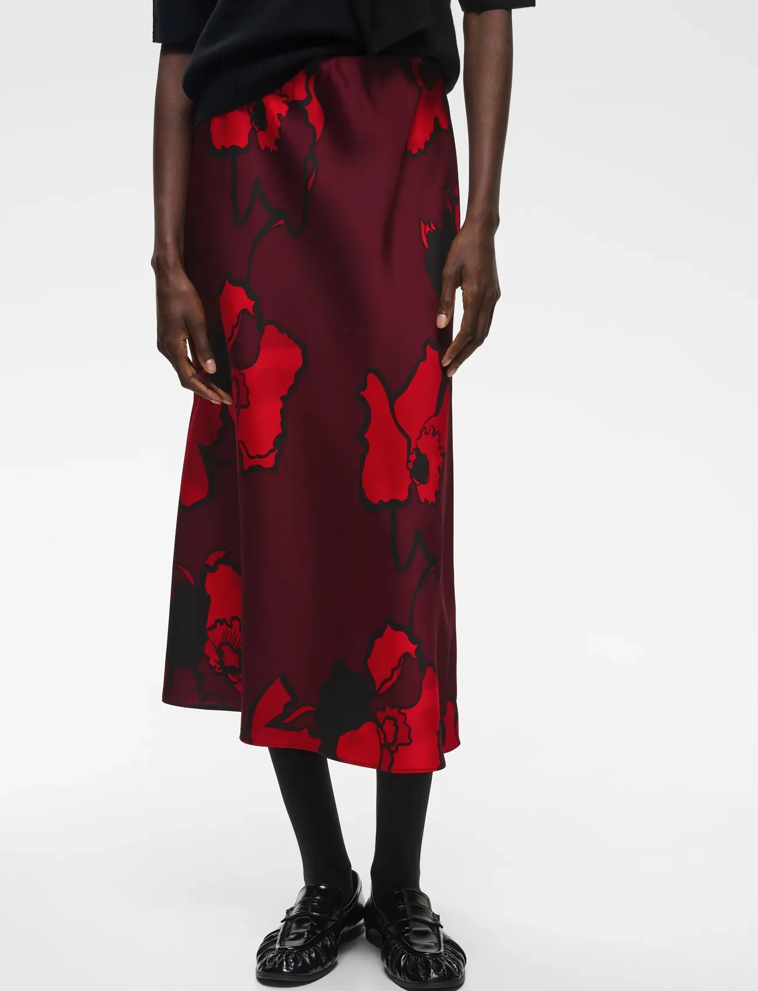 InWear DAWNIW SKIRT - Nederdele - ZINFANDEL SKETCH FLOWER / burgundy