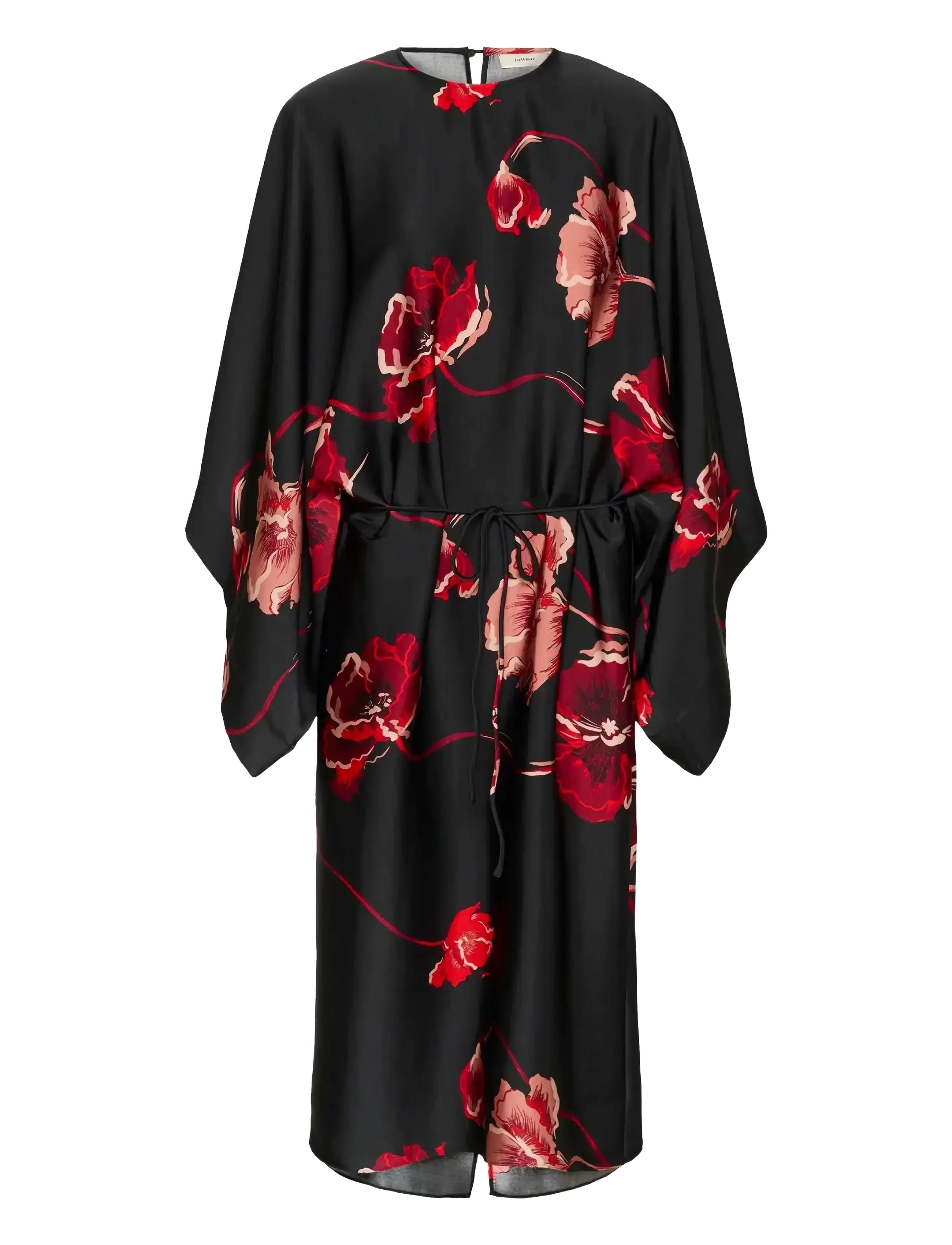 DAWNIW DRESS - BLACK POPPY ROSE