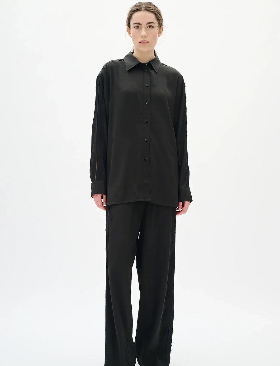 InWear - DANICAIW PANT - hosen mit weitem bein - black - 3