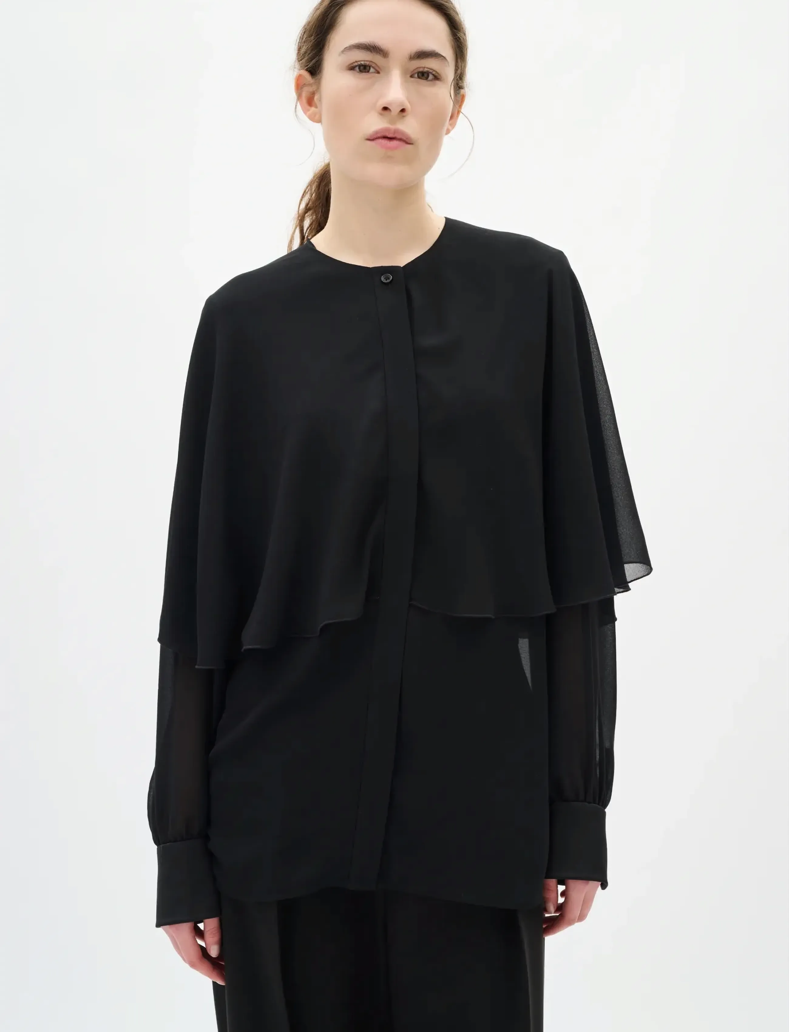 InWear Dariaiw Shirt, Kvinder, Kappe Bluse, Sort, Str: 40