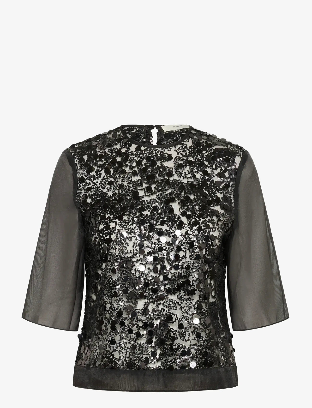 InWear - DAVINAIW BLOUSE - kortærmede bluser - black - 1