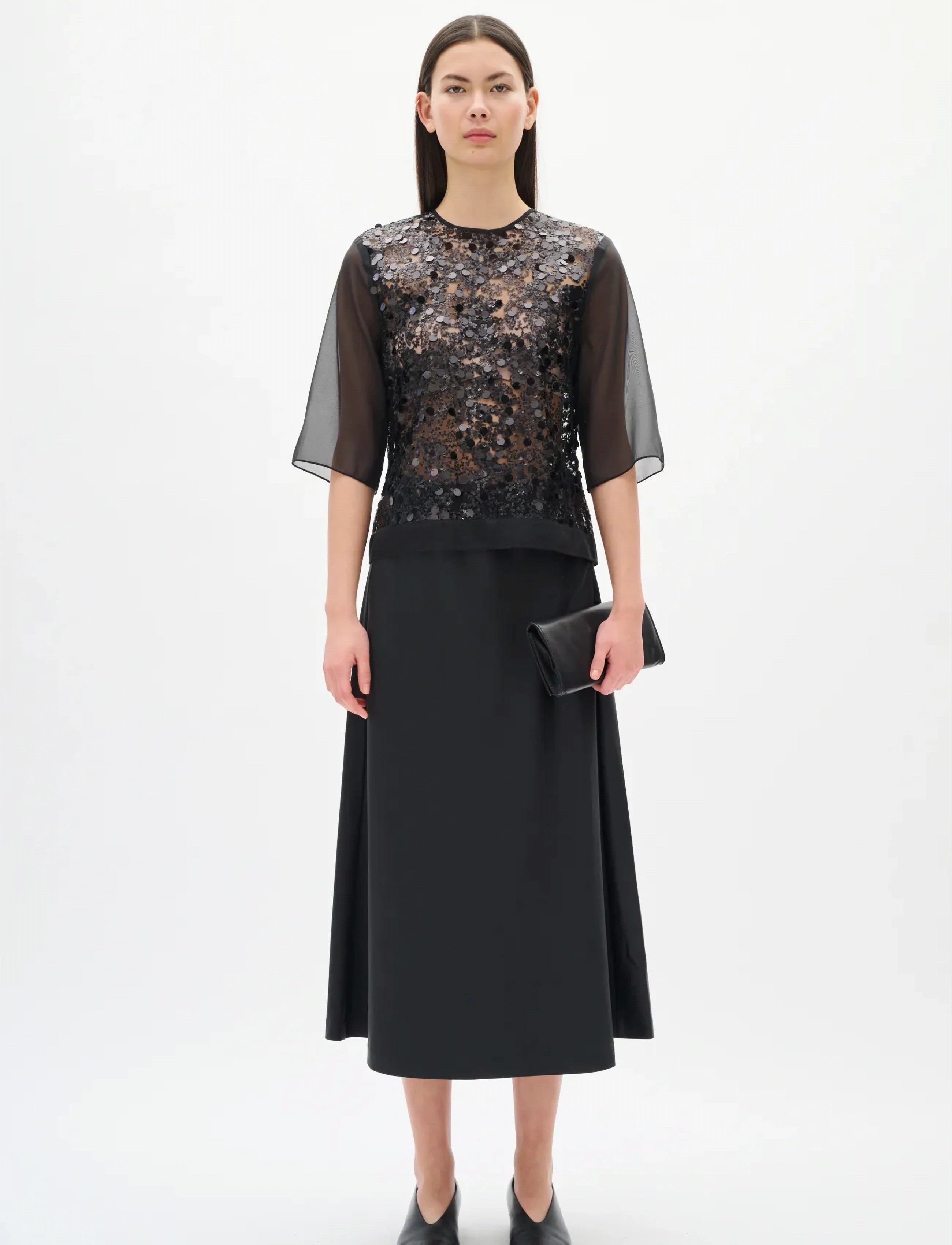 InWear - DAVINAIW BLOUSE - kortärmade blusar - black - 3