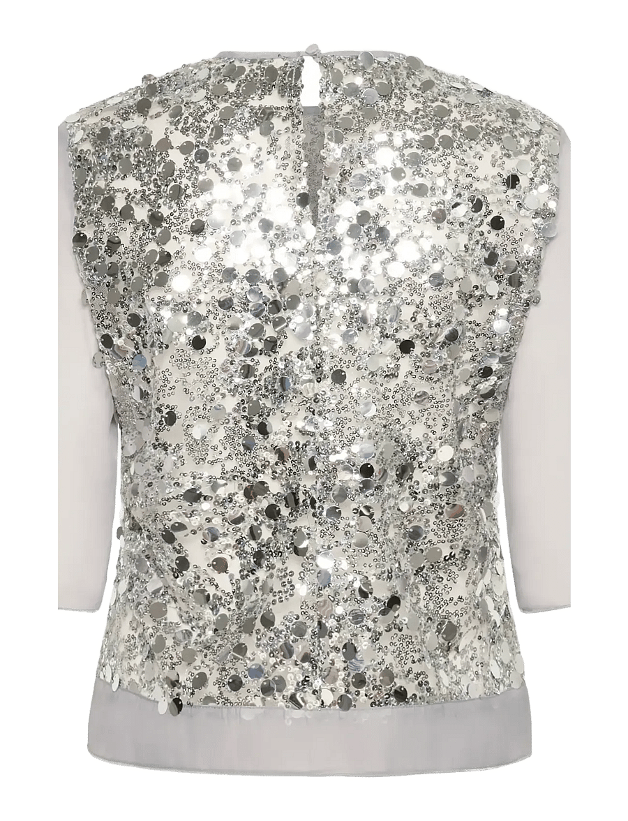 InWear - DAVINAIW BLOUSE - bluzki z krótkim rękawem - silver - 2