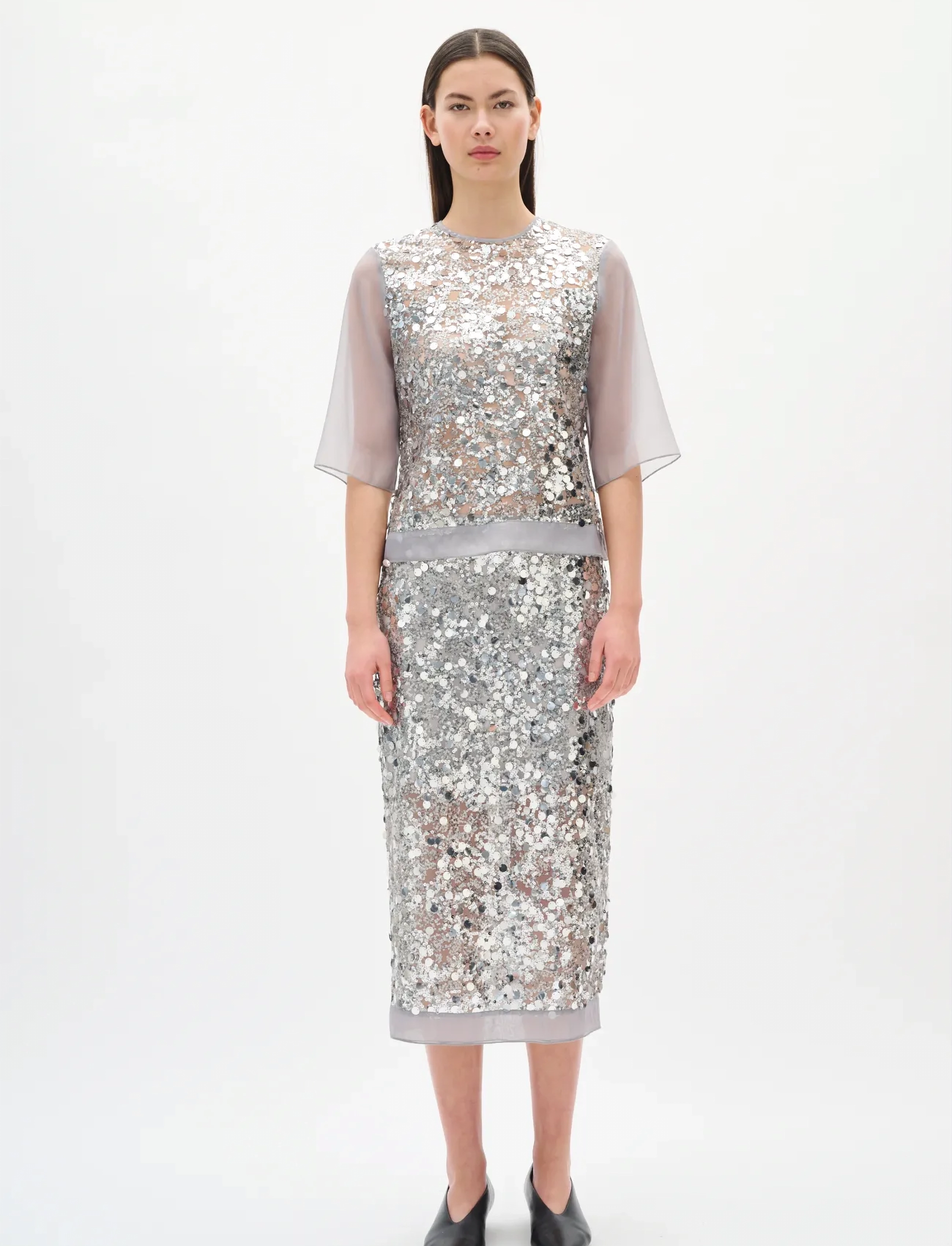 InWear - DAVINAIW BLOUSE - kortærmede bluser - silver - 3