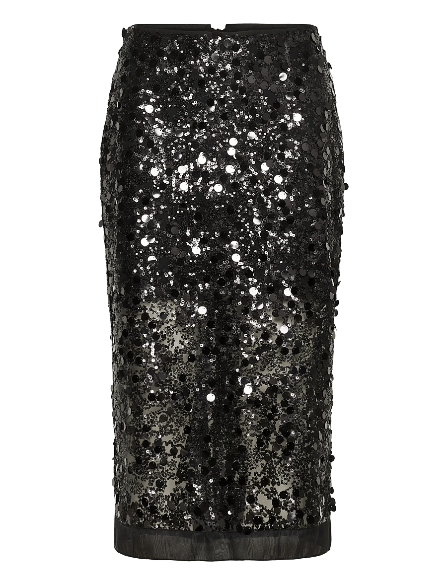 InWear - DAVINAIW SKIRT - pailletten-röcke - black - 1