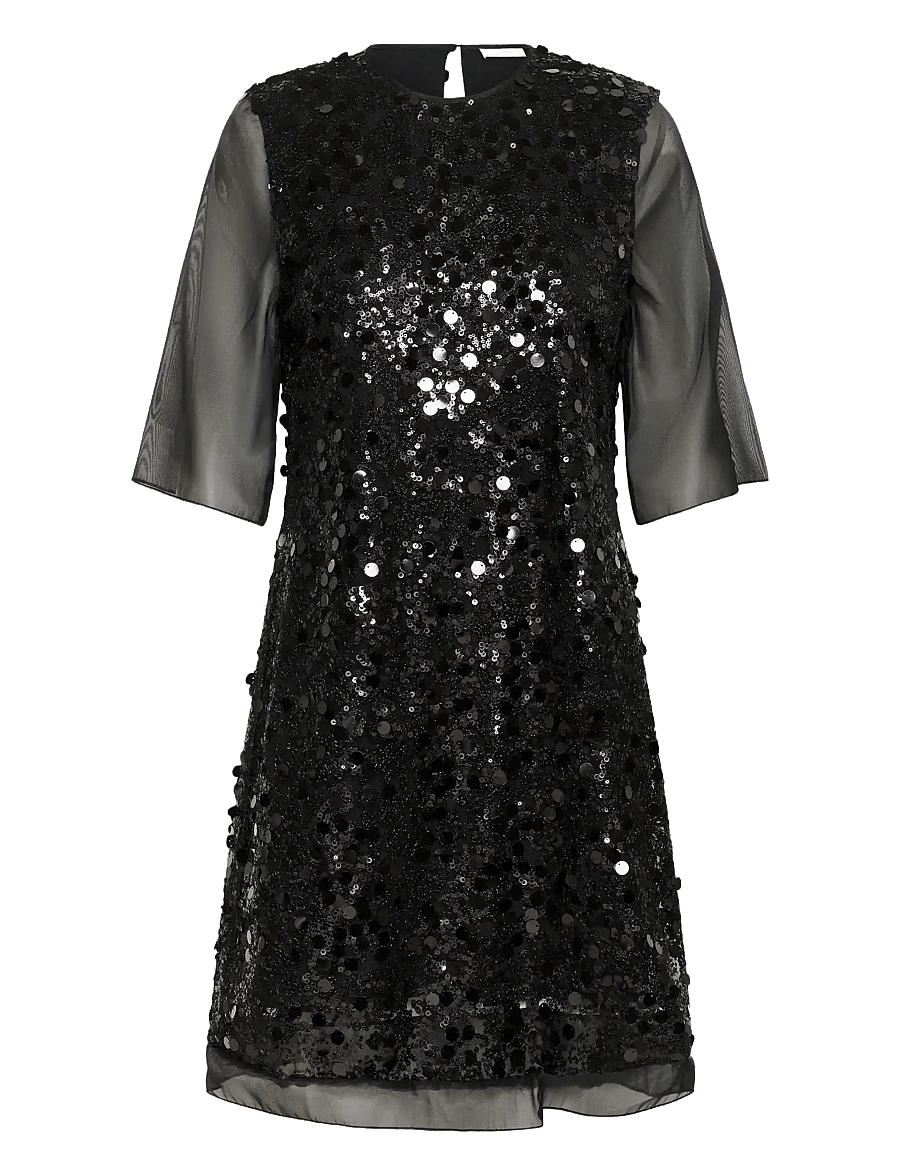 InWear - DAVINAIW SHORT DRESS - paljettklänningar - black - 1
