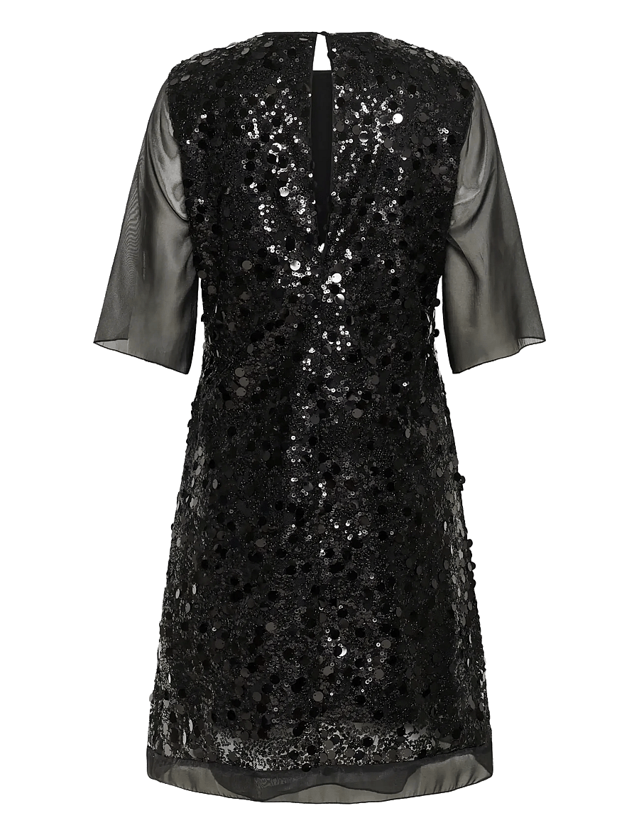 InWear - DAVINAIW SHORT DRESS - paljettklänningar - black - 2