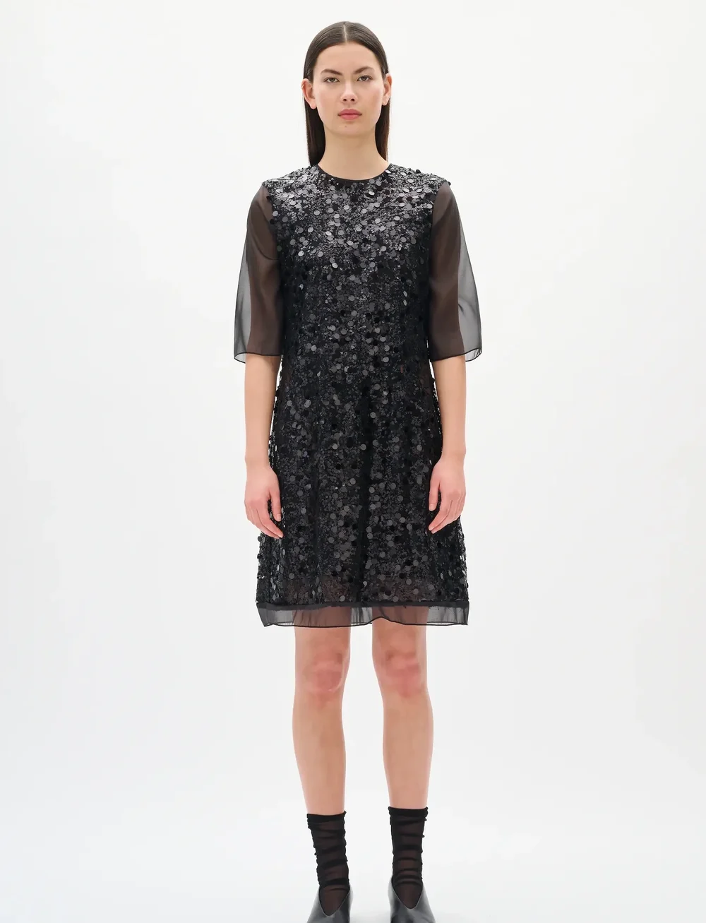 InWear - DAVINAIW SHORT DRESS - paljettklänningar - black - 3