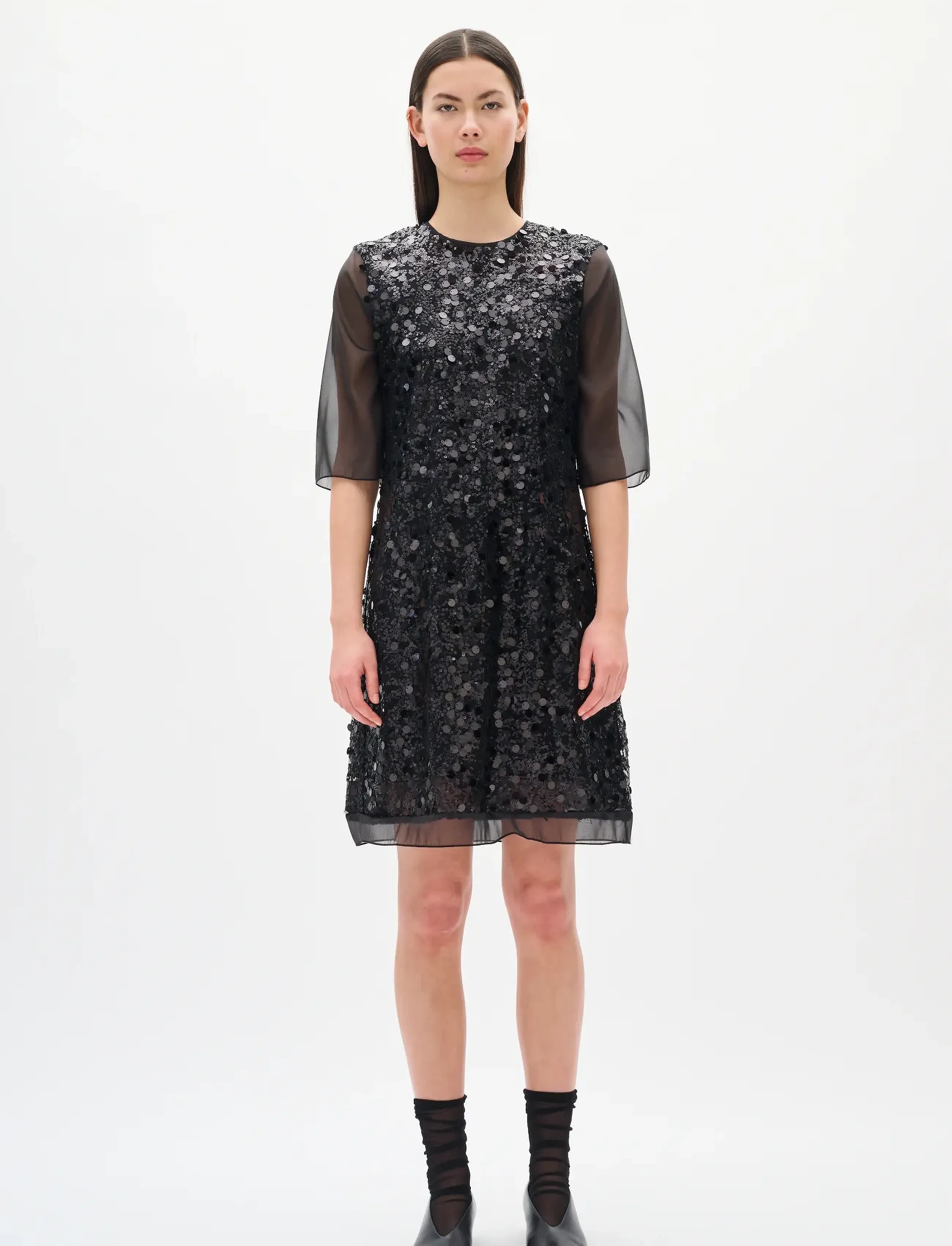InWear - DAVINAIW SHORT DRESS - pailletkjoler - black - 3