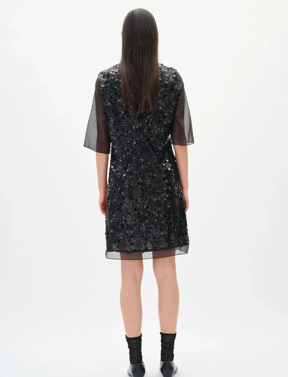 InWear - DAVINAIW SHORT DRESS - paljettklänningar - black - 4