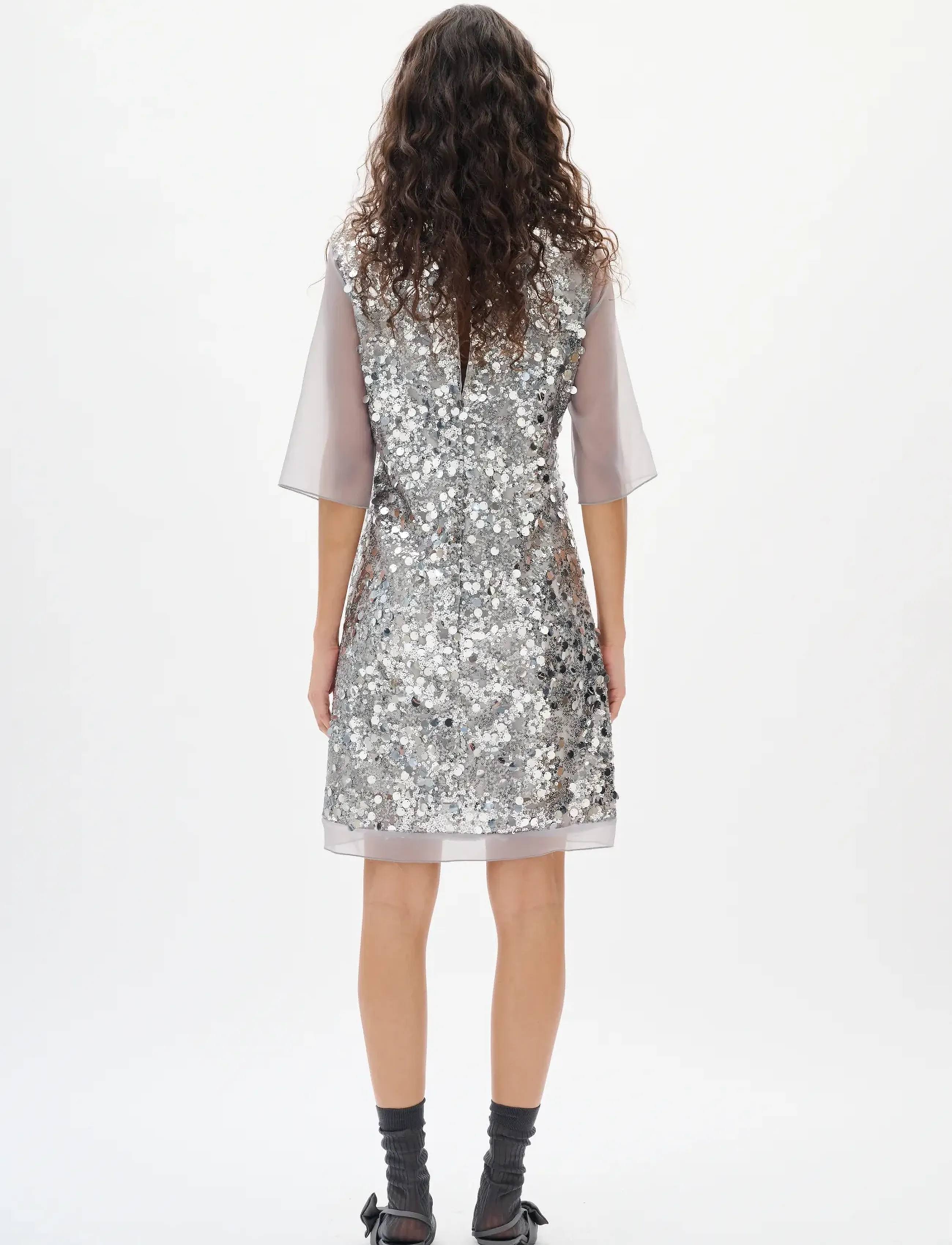 InWear - DAVINAIW SHORT DRESS - paljettklänningar - silver - 4