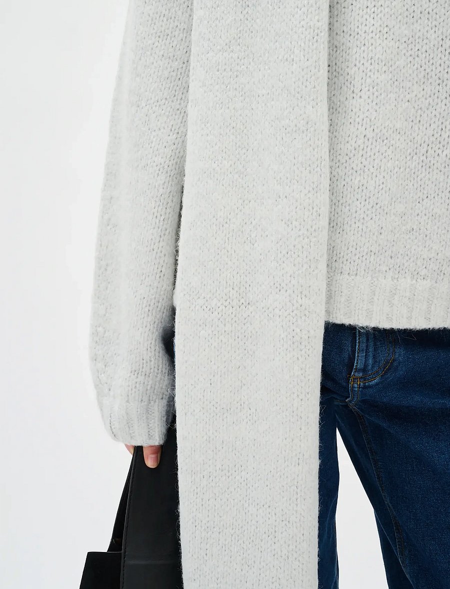 InWear - TROAIW V-NECK - stickade tröjor - whisper white - 5