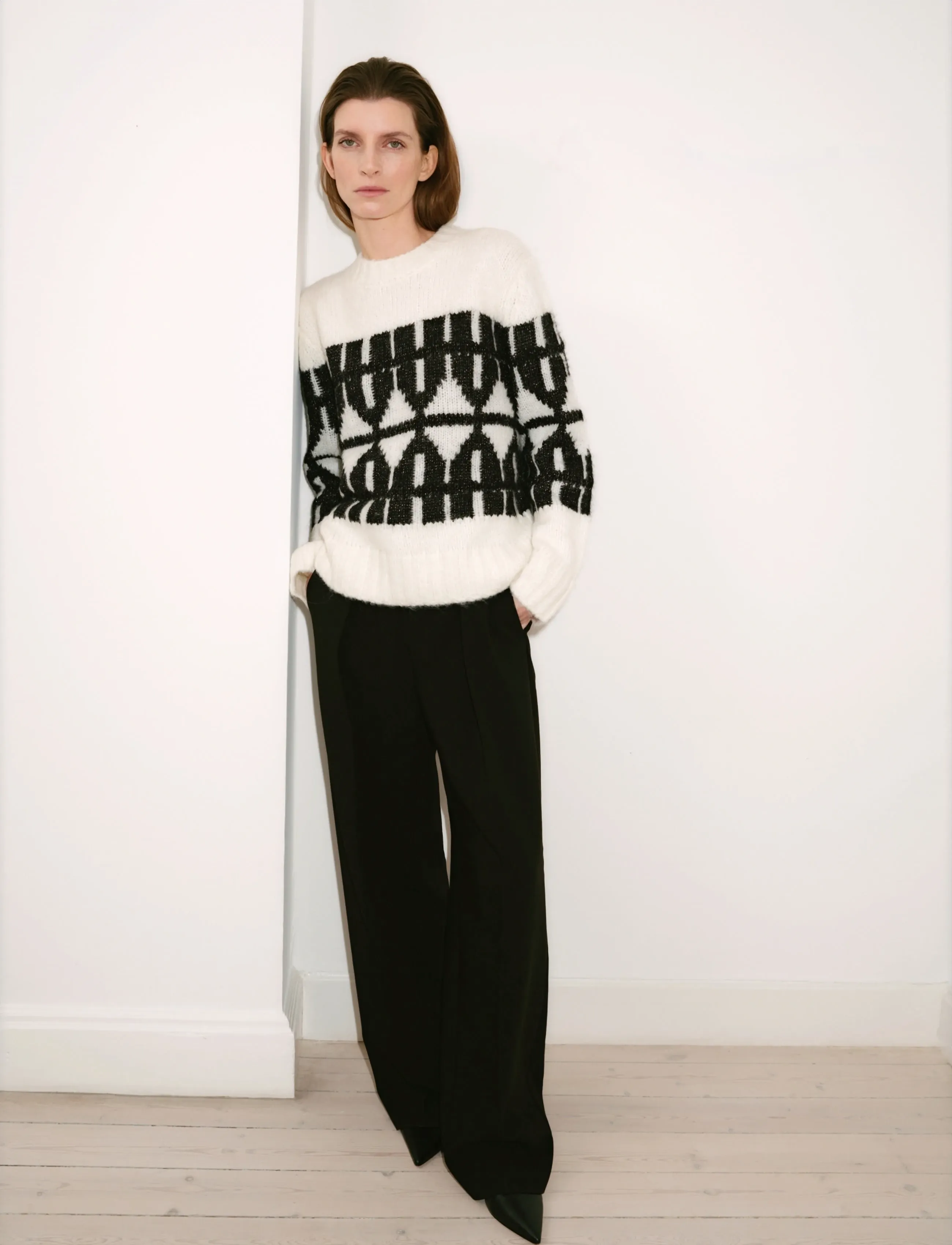 InWear TEIIW PULLOVER - InWear - LIGHT LUREX FAIRISLE / cream