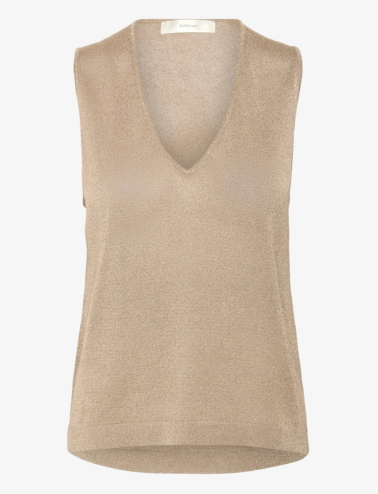 InWear - THANIIW TANK - topid ja varrukateta alussärgid - dull gold - 0
