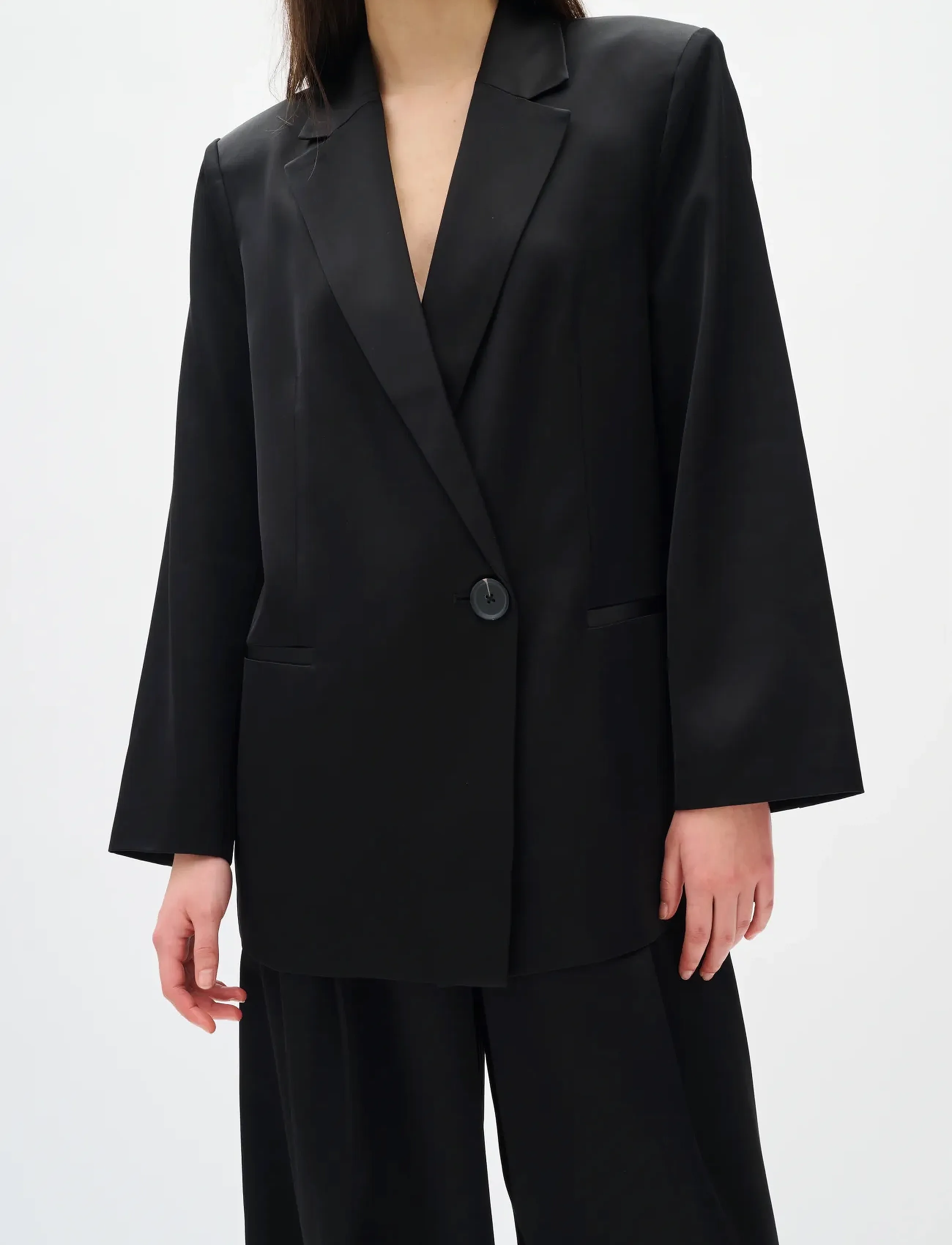 InWear Zumahiw Blazer, Kvinder, Enkeltradet Blazer, Sort, Str: 36