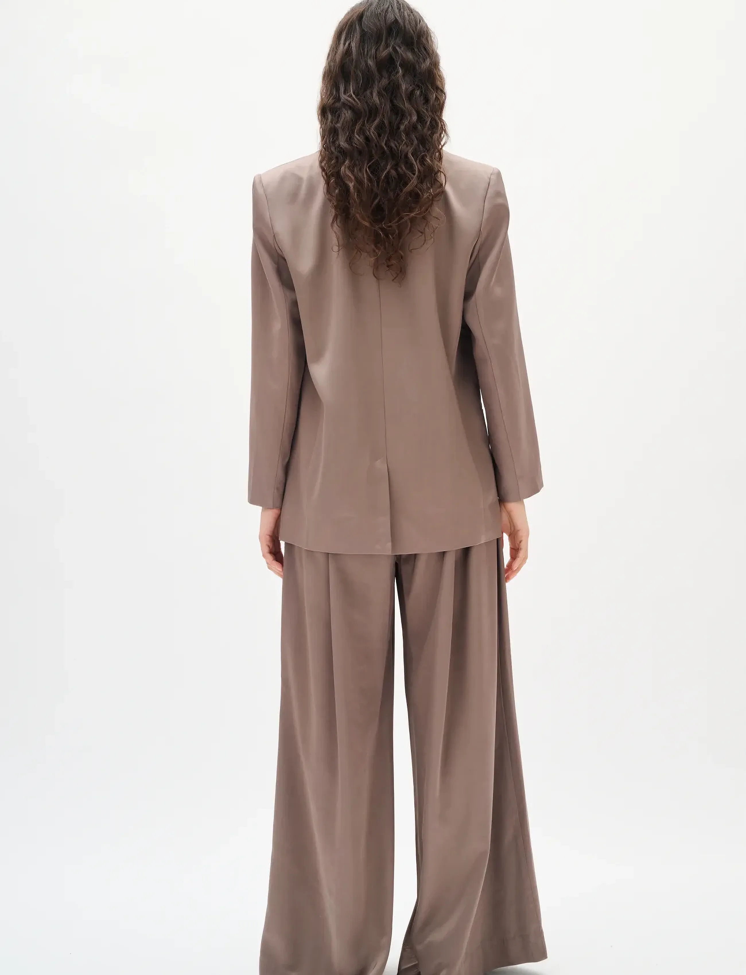 InWear - ZUMAHIW PANT - wijde broeken - sandy grey - 4