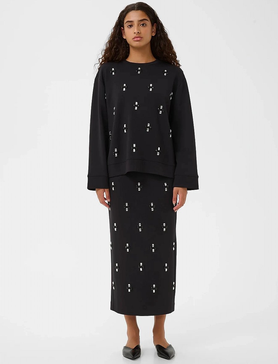 InWear - KINCENTIW DECO BLOUSE - langerma blússur - black - 3