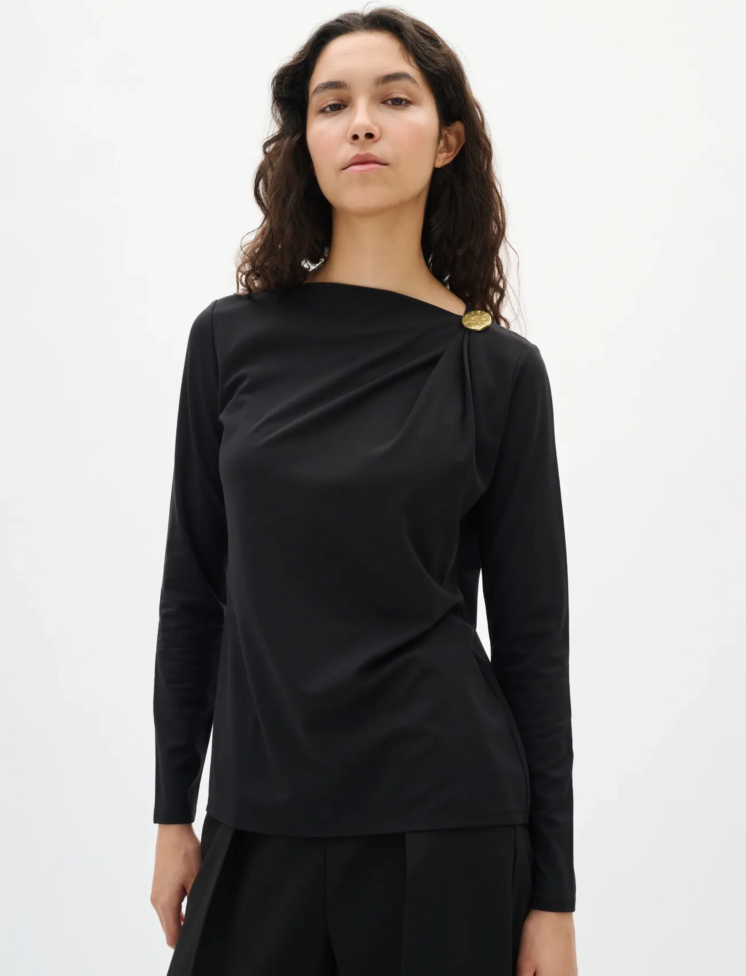InWear Kaseyiw Blouse, S, Black, Bluser > Langærmede, Dame