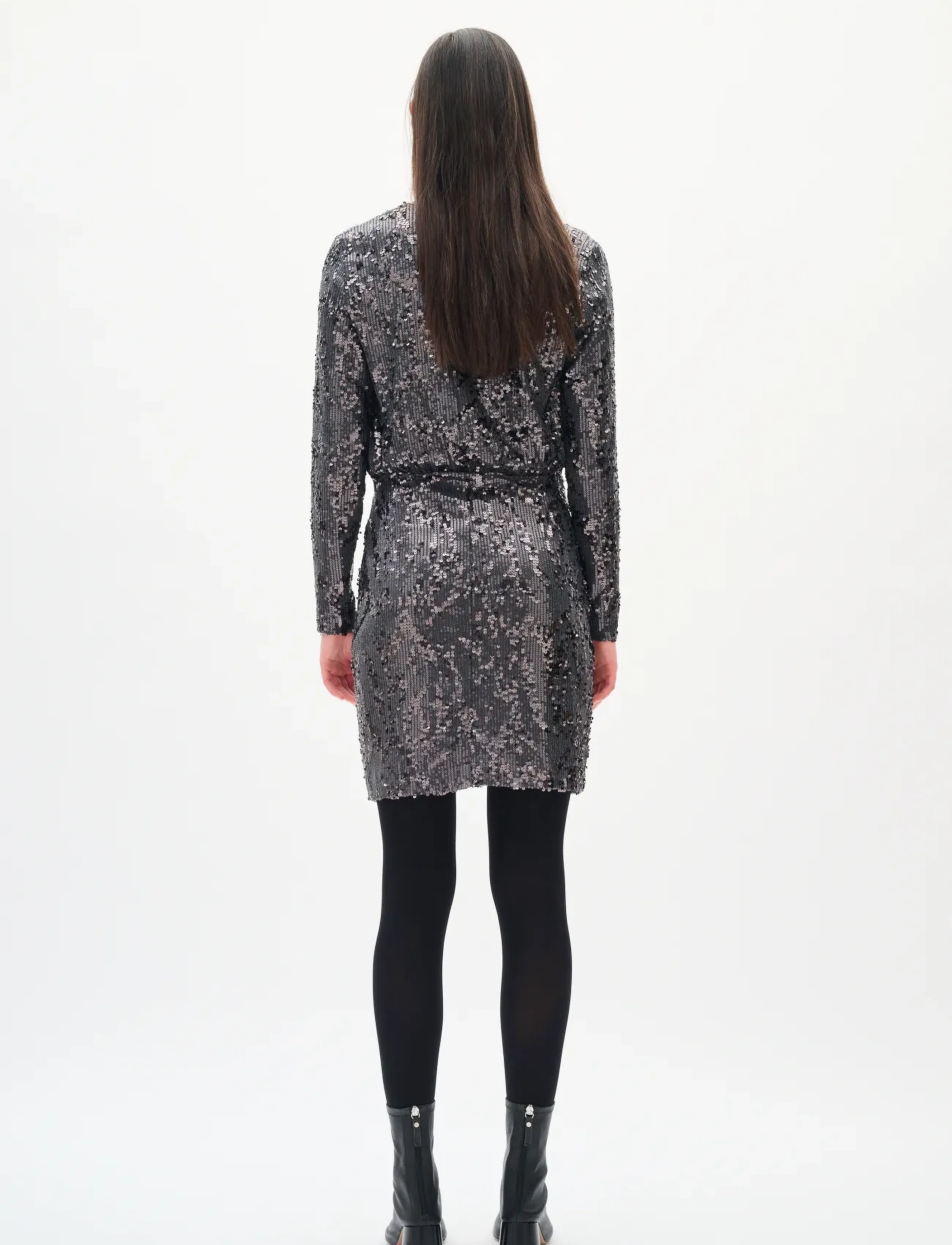 InWear - KIMBAIW DRESS - pailletkjoler - silver - 4
