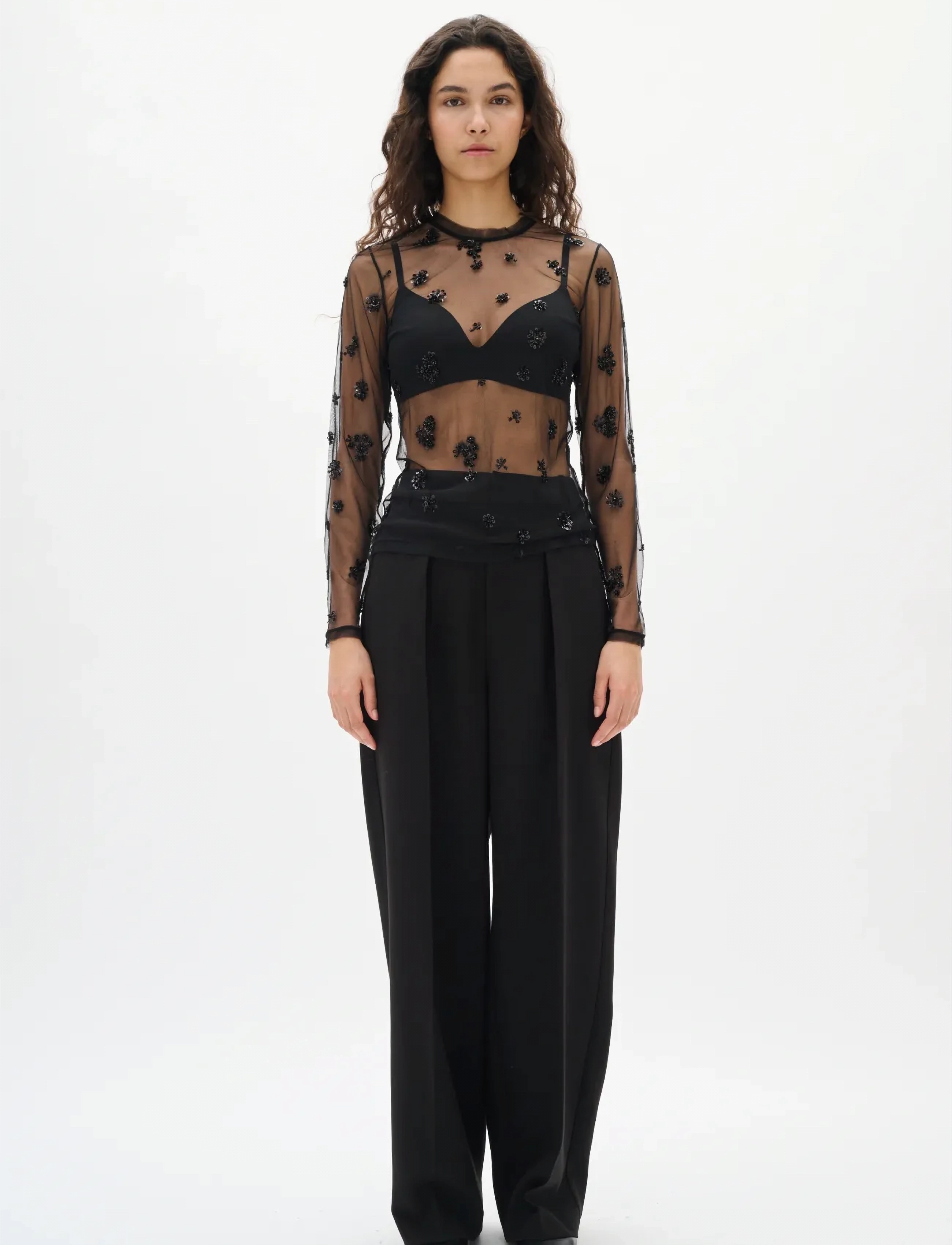 InWear - KUIIW LS BLOUSE - long sleeved blouses - black - 3
