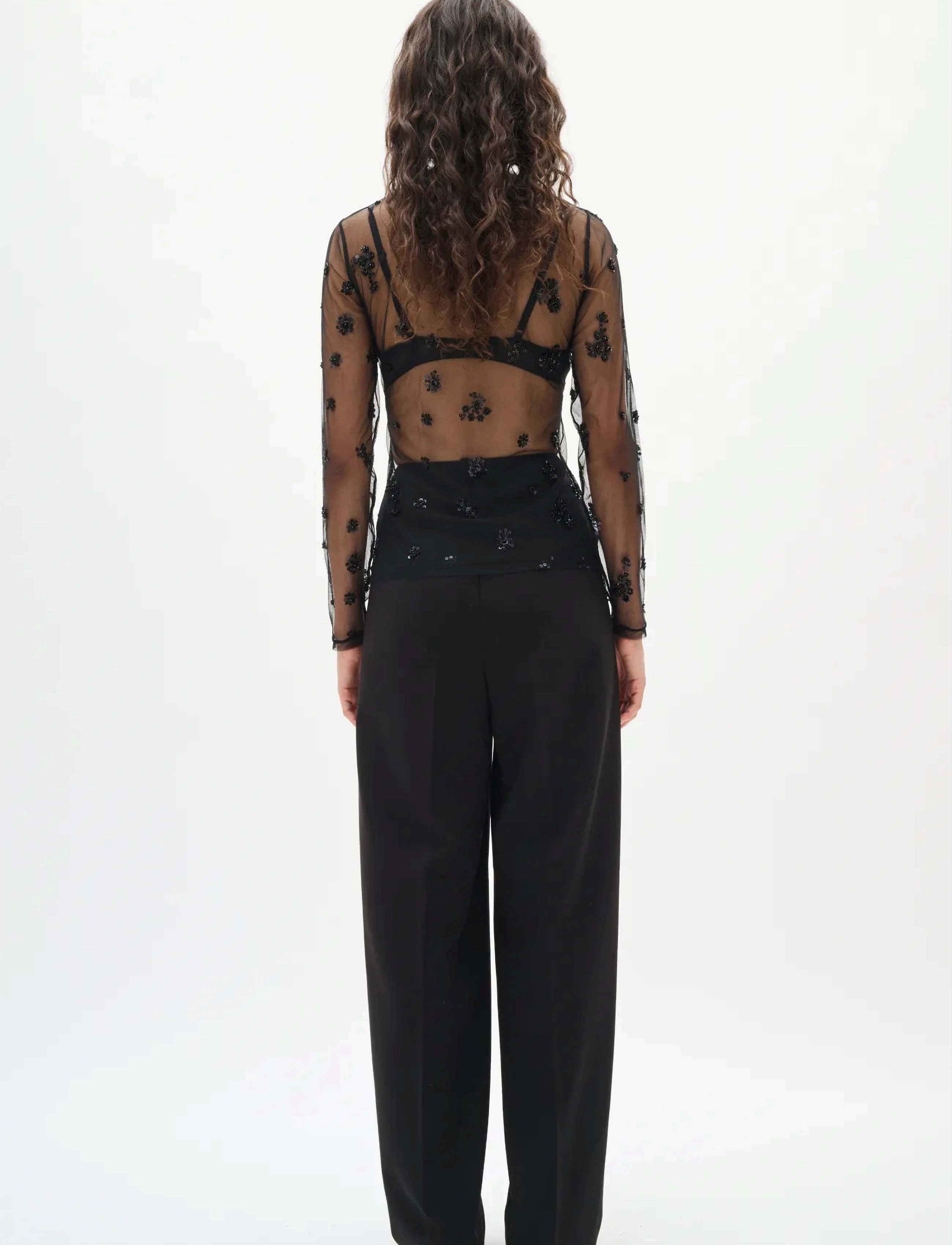InWear - KUIIW LS BLOUSE - long sleeved blouses - black - 4