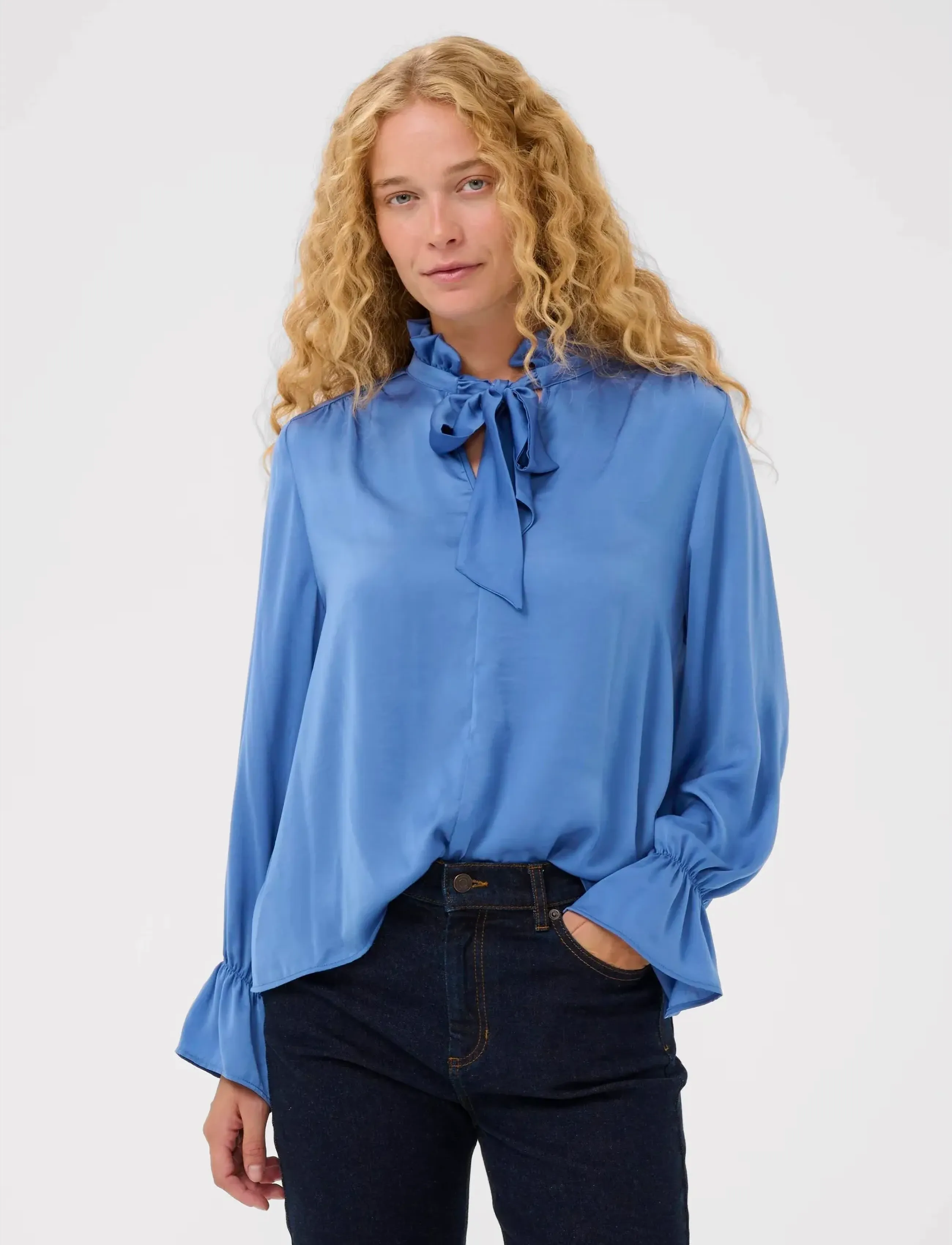 InWear Gracieiw Blouse, 36, Blue, Bluser > Langærmede, Dame