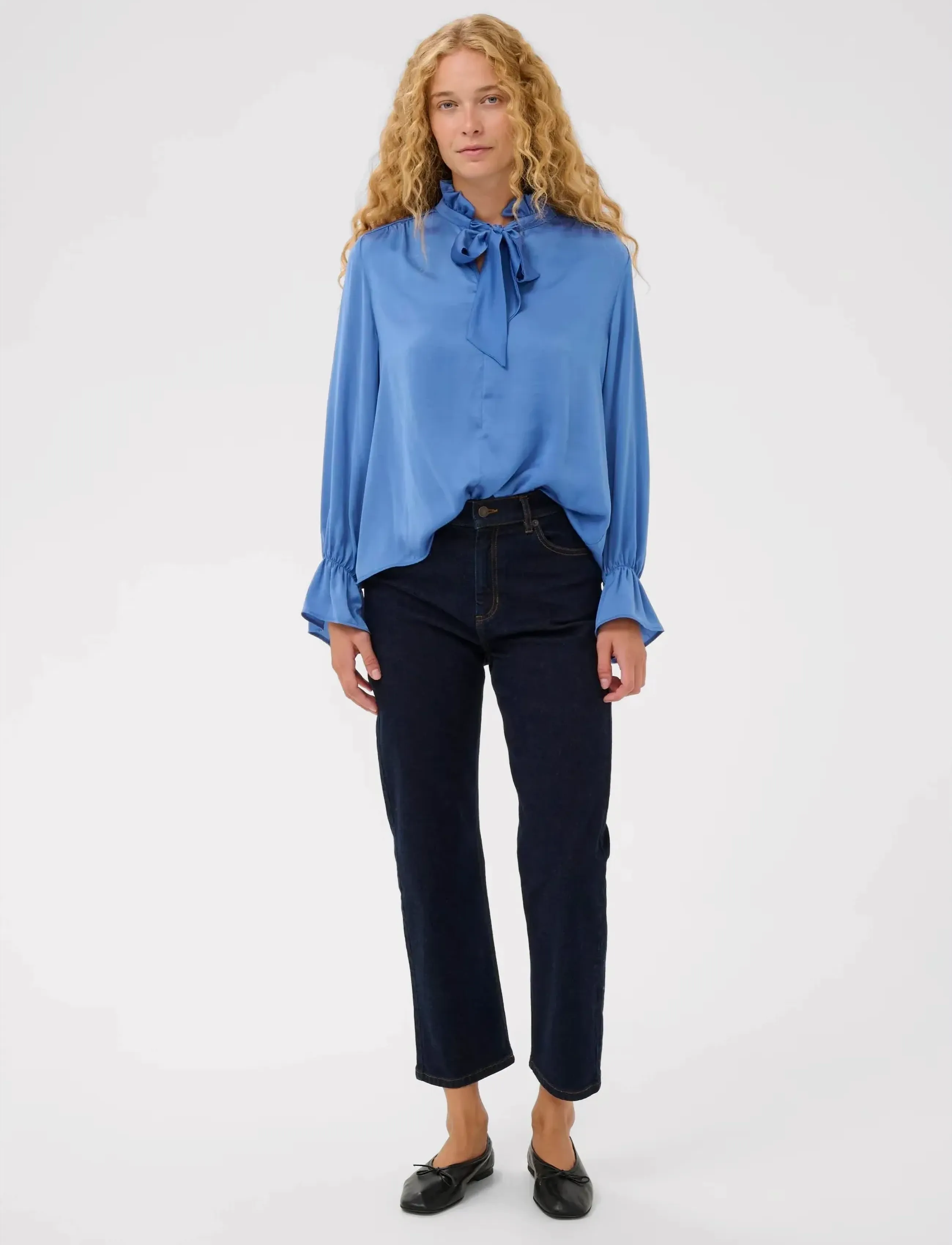 InWear - GRACIEIW BLOUSE - pikkade varrukatega pluusid - dutch blue - 3