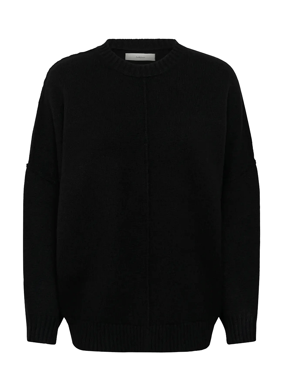 InWear - NOOMIIW KAXY PULLOVER - stickade tröjor - black - 1