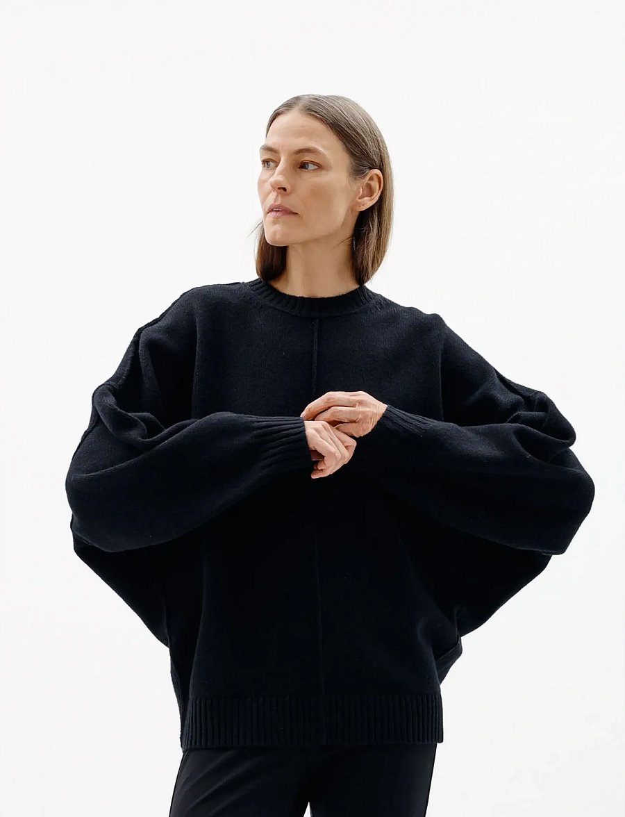 InWear - NOOMIIW KAXY PULLOVER - stickade tröjor - black - 0