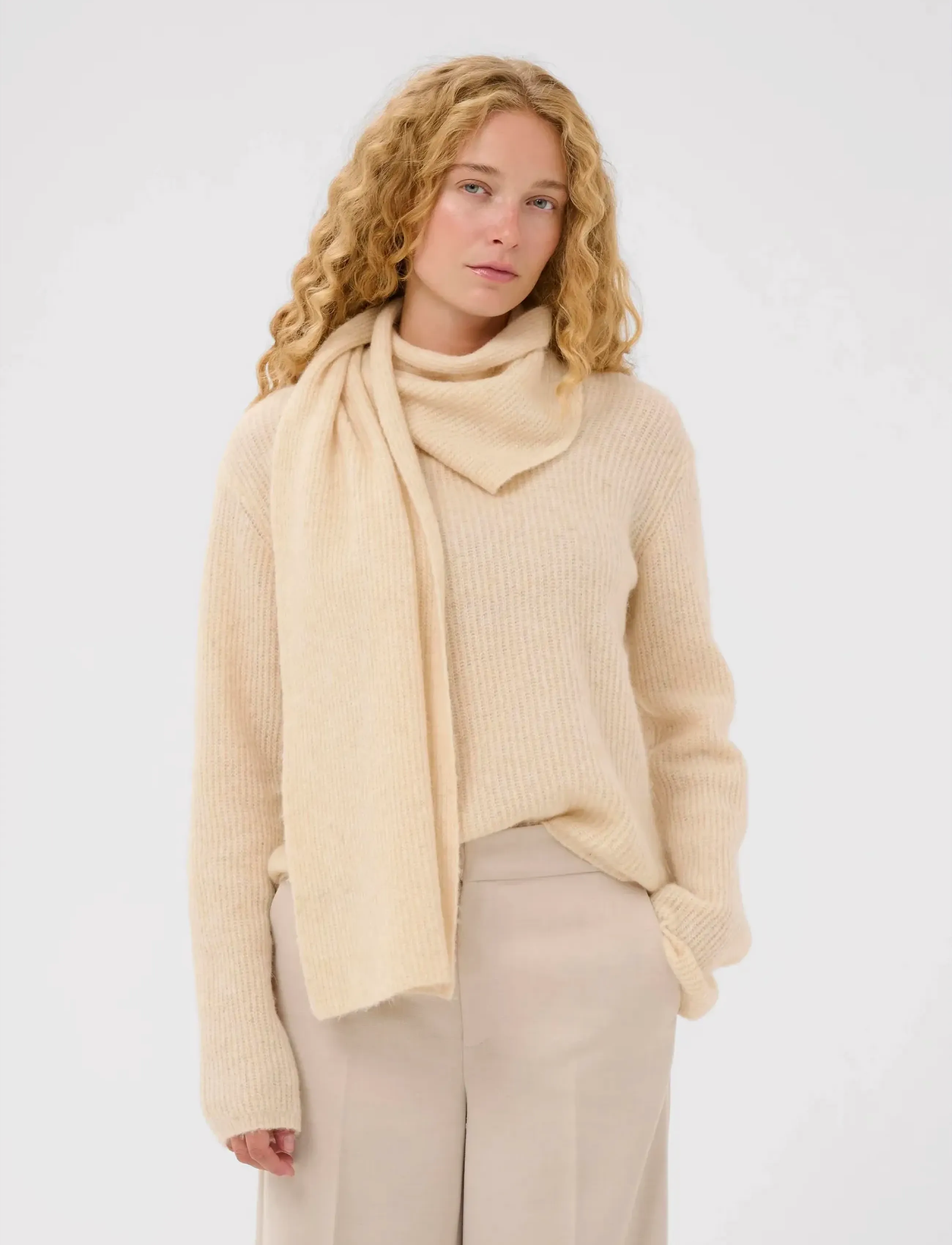 InWear NURITIW PULLOVER - Strickmode - ECRU / cream