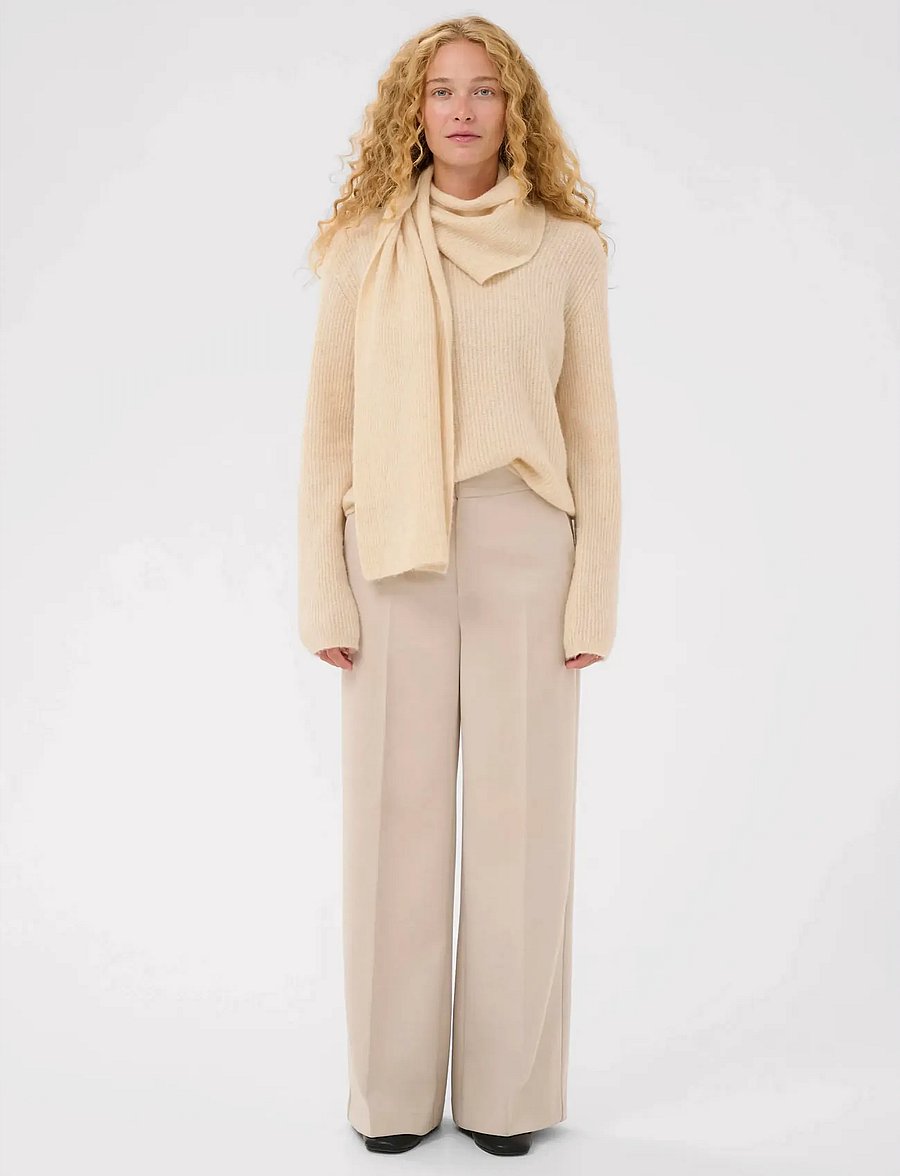 InWear - NURITIW PULLOVER - striktrøjer - ecru - 3