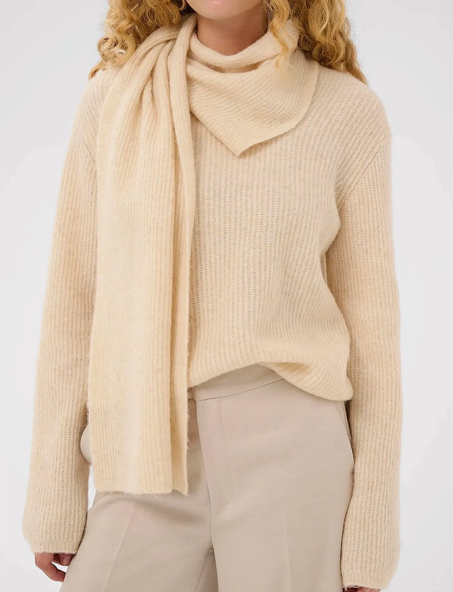 InWear - NURITIW PULLOVER - striktrøjer - ecru - 5