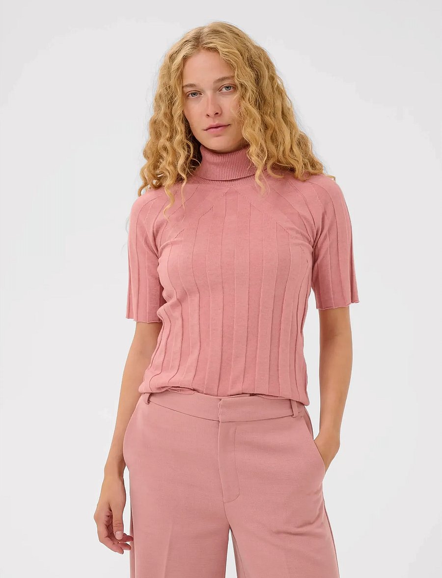InWear - NIKOLAIW KELLSIE SS PULLOVER - rullekraver - ash rose melange - 0