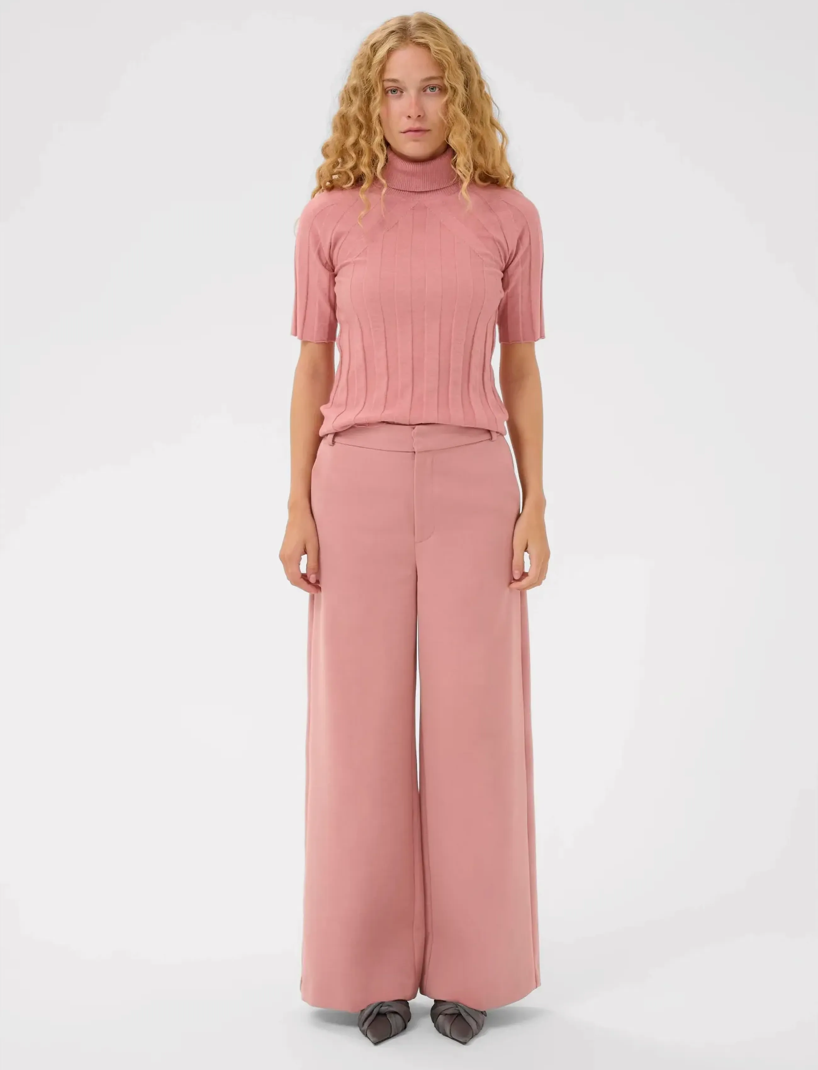 InWear - NIKOLAIW KELLSIE SS PULLOVER - rollkragenpullover - ash rose melange - 3