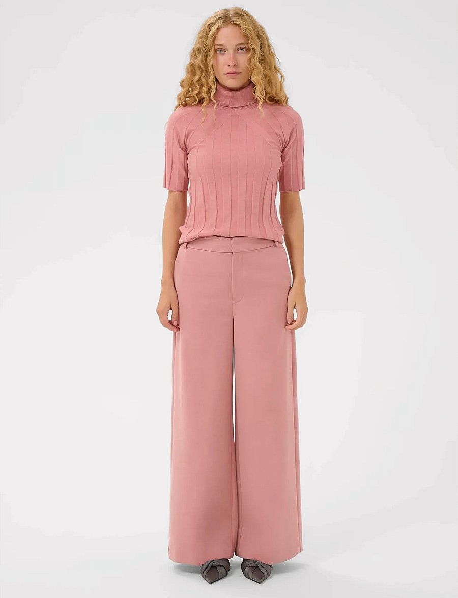 InWear - NIKOLAIW KELLSIE SS PULLOVER - rullekraver - ash rose melange - 3